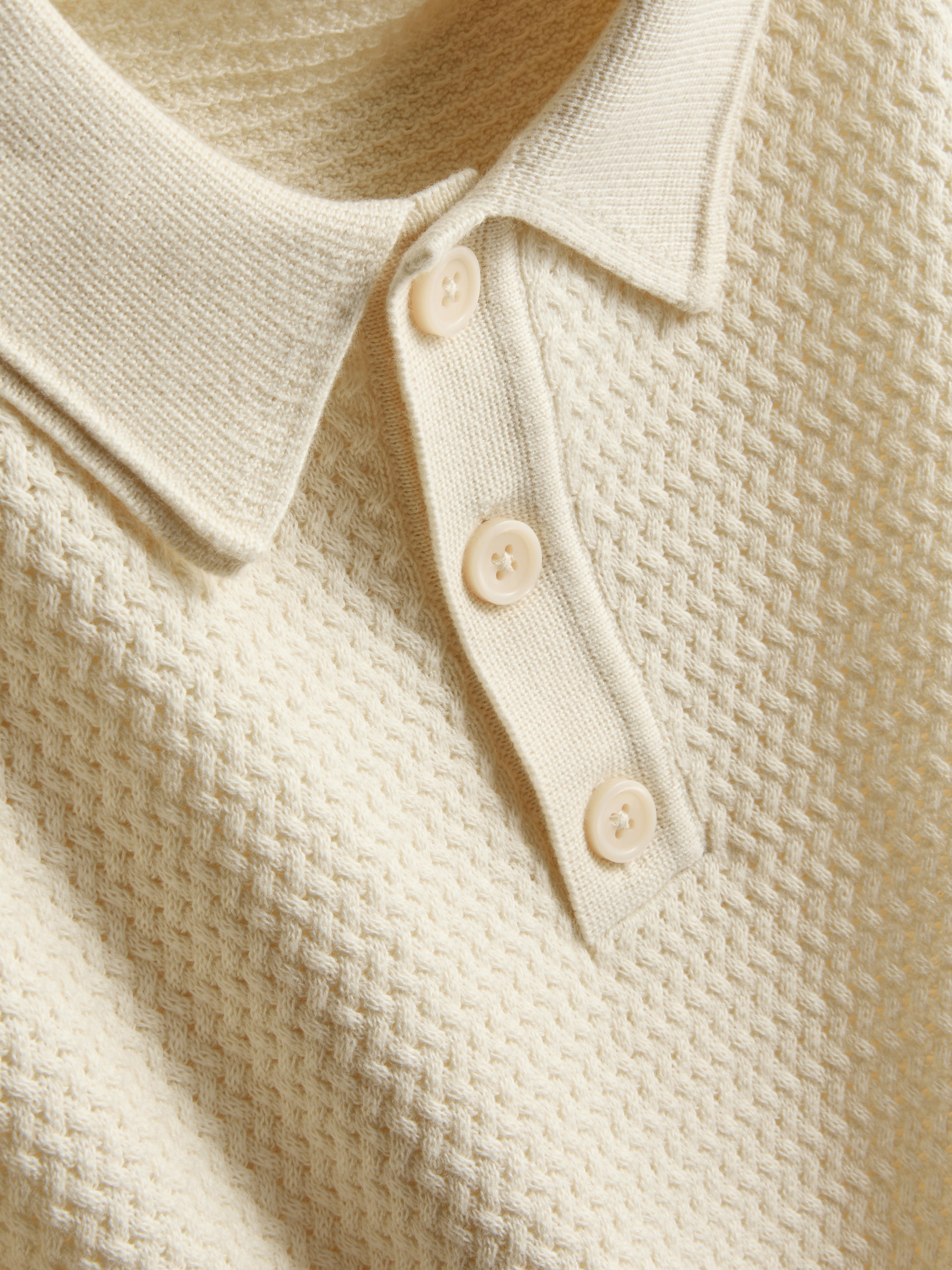 Boys Ivory 7-15yrs | Knit Polo Shirt