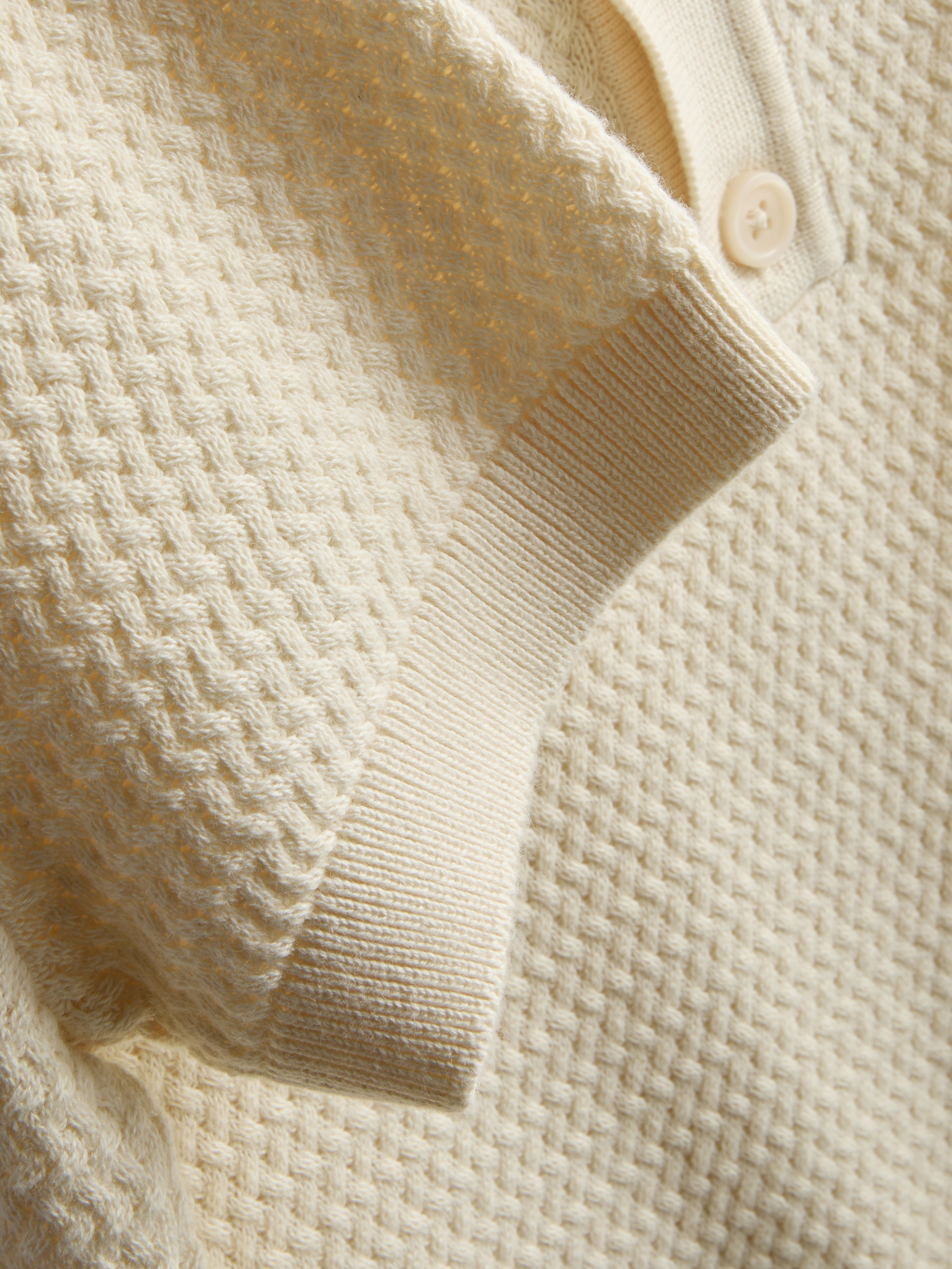 Boys Ivory 7-15yrs | Knit Polo Shirt