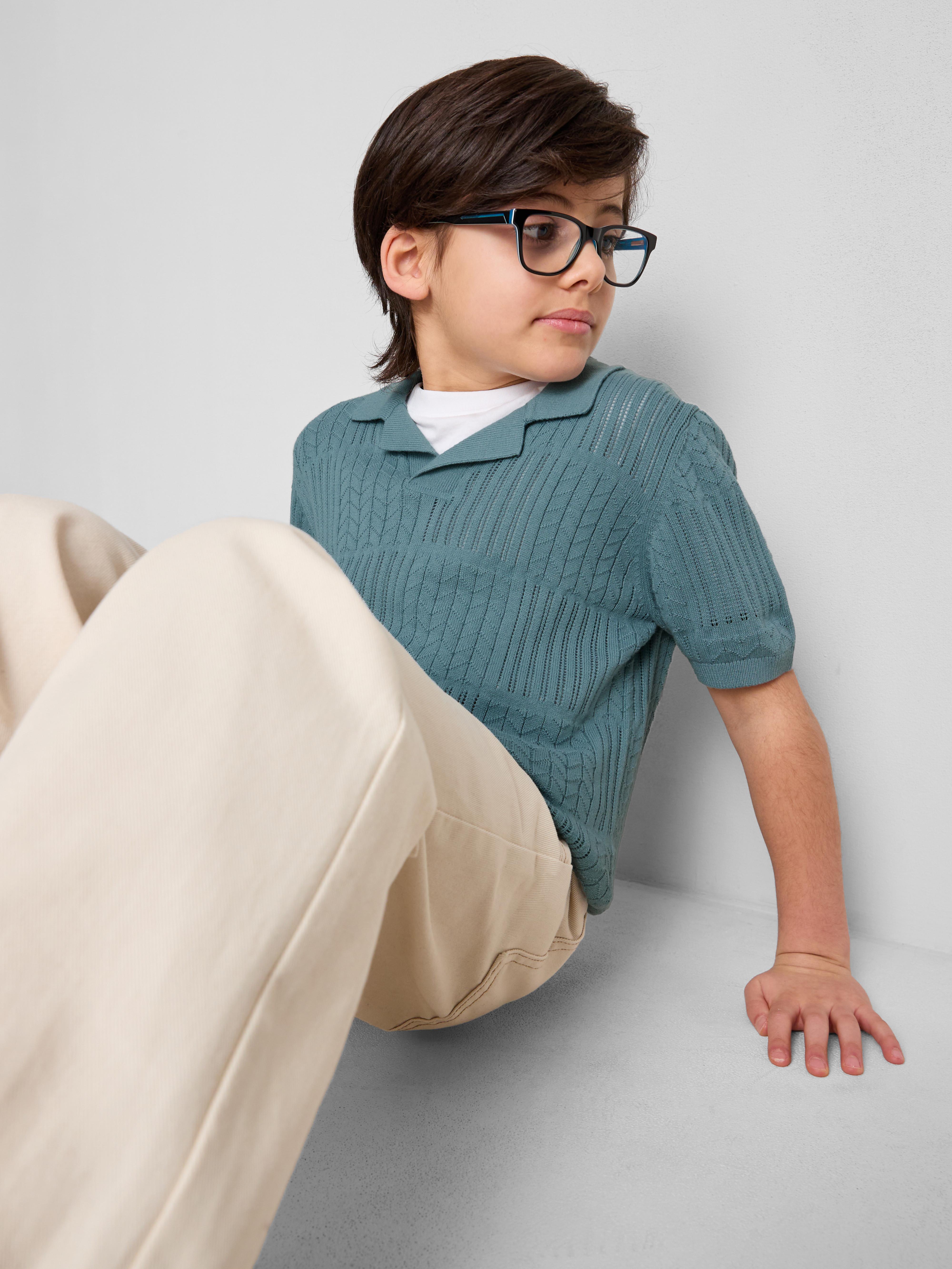 7-15 jr | Gebreid poloshirt