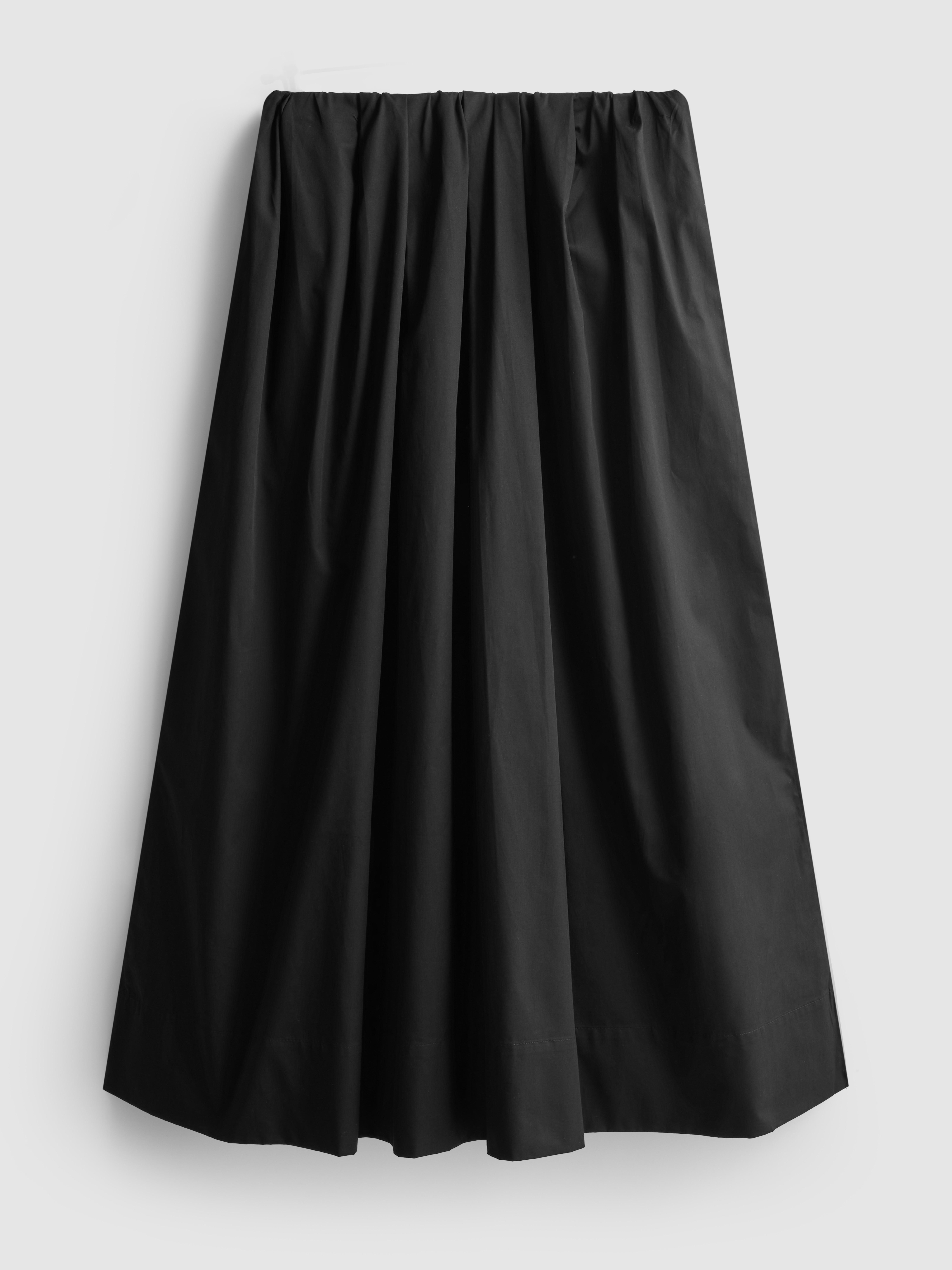 Women's Black The Edit Circle Cotton Midi Skirt