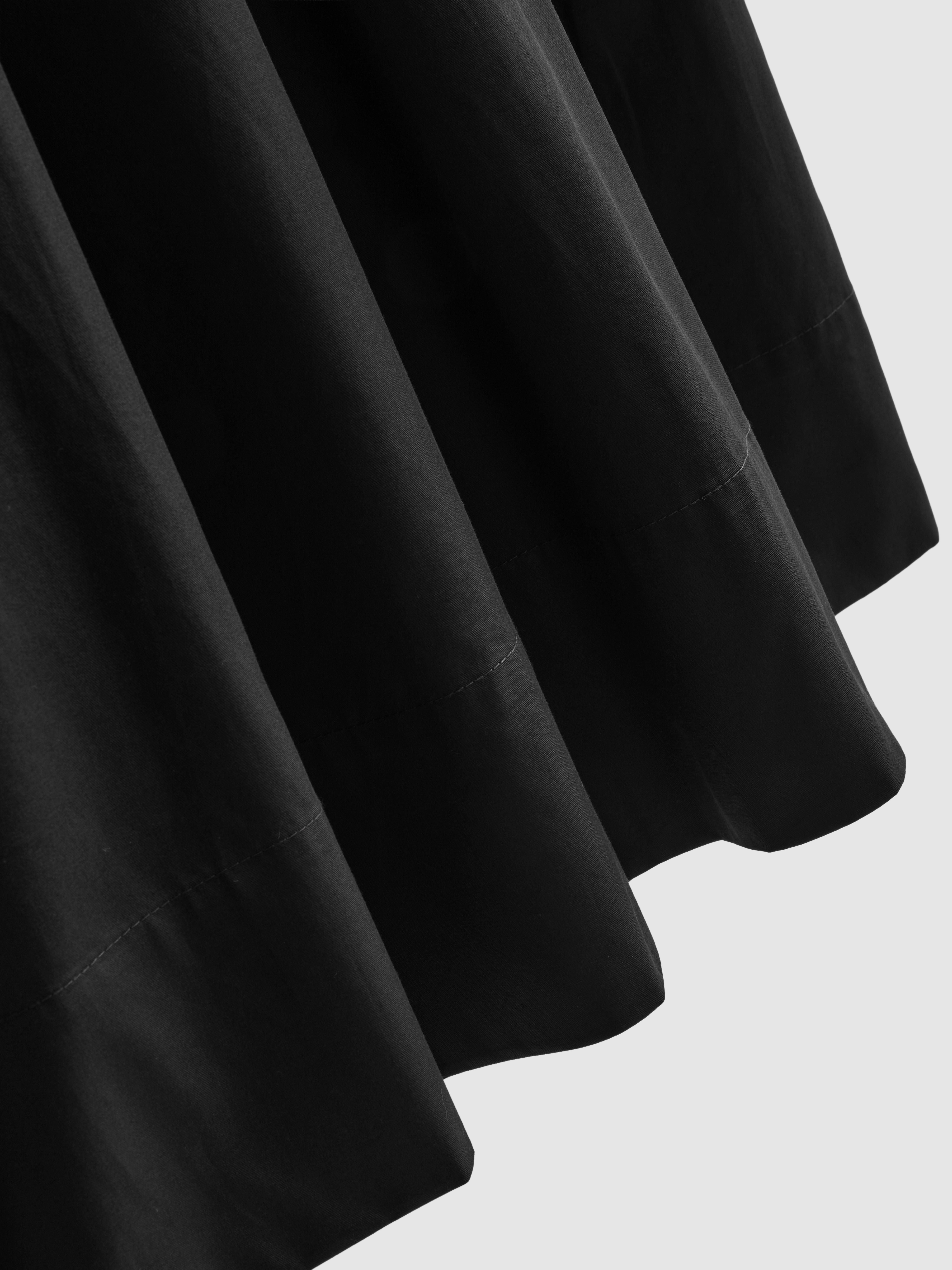 Women's Black The Edit Circle Cotton Midi Skirt