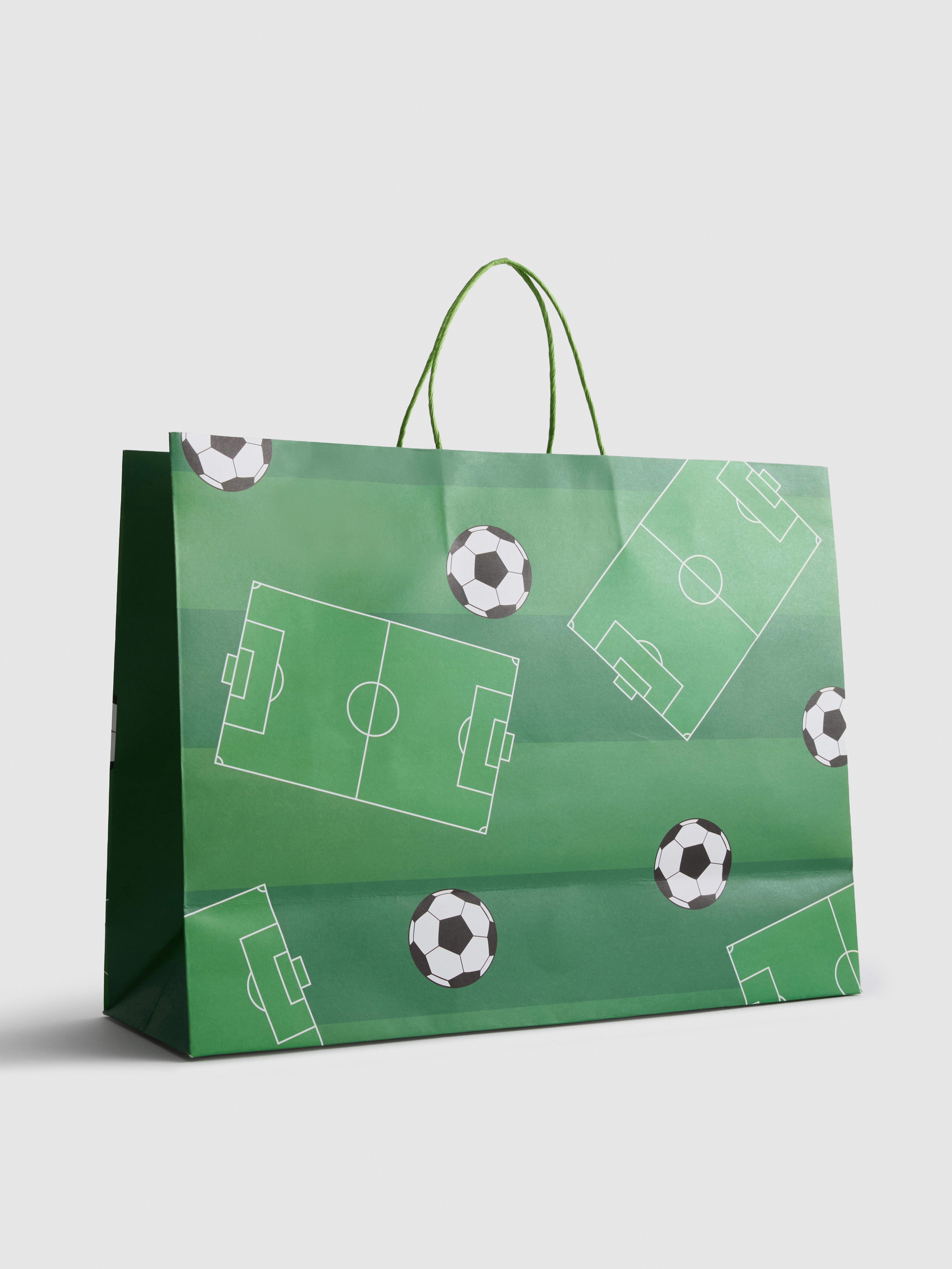 3-in-1-Geschenktüte mit Fußball-Design