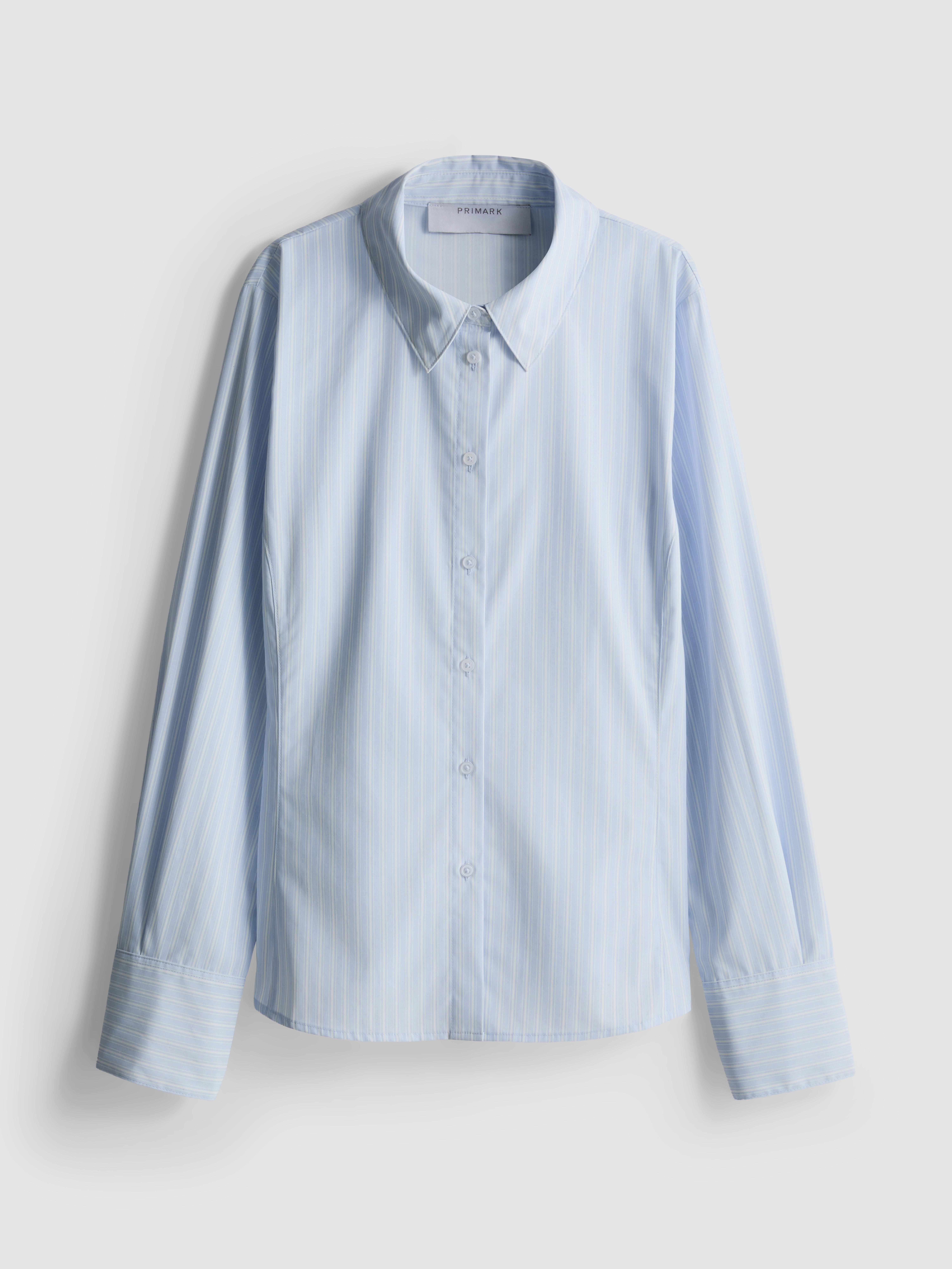 Long Sleeve Workwear Shirt Mid Blue