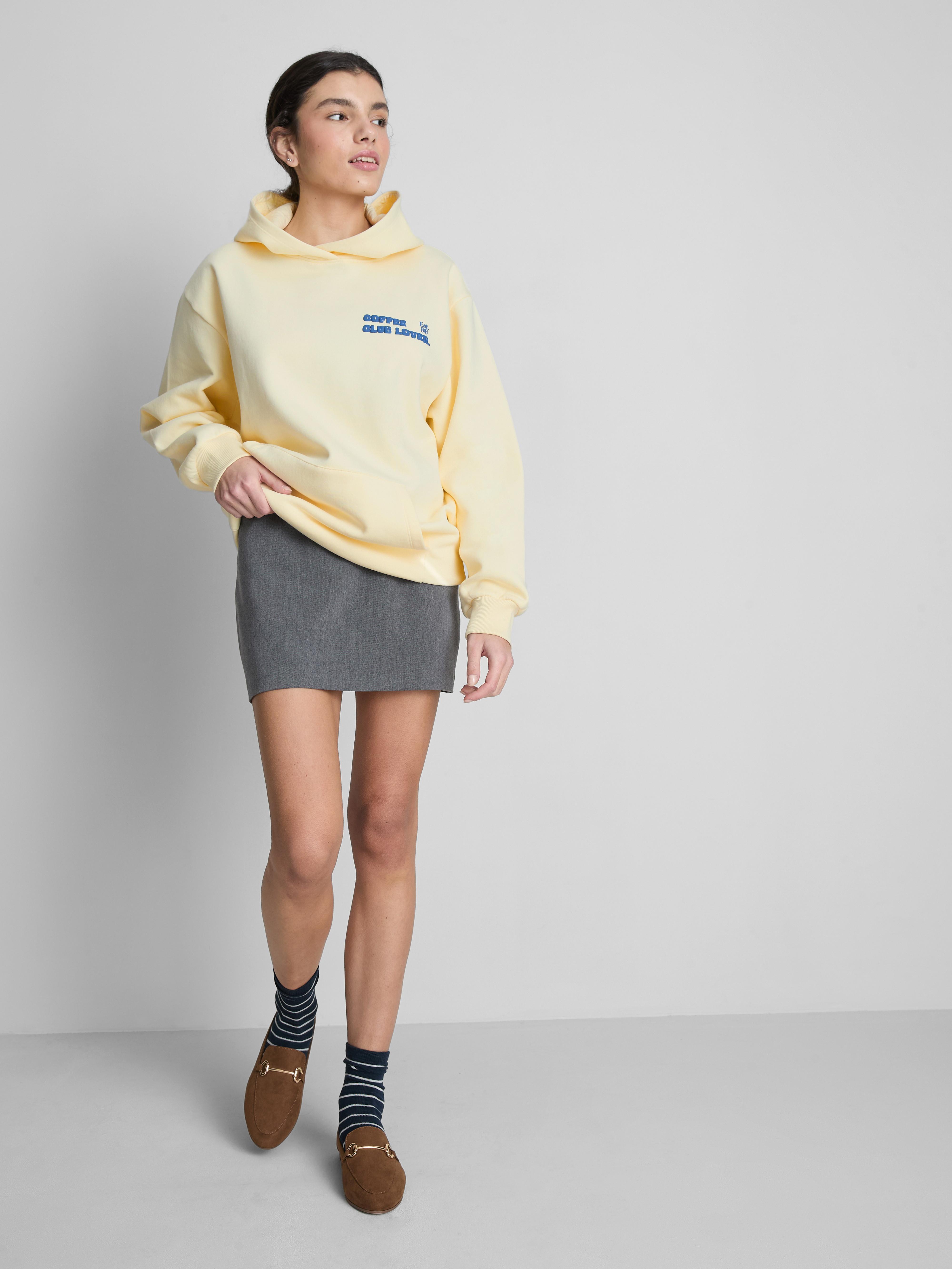 Women's Yellow The Primark Scene | Cotton-Rich Graphic Oversized Hoodie