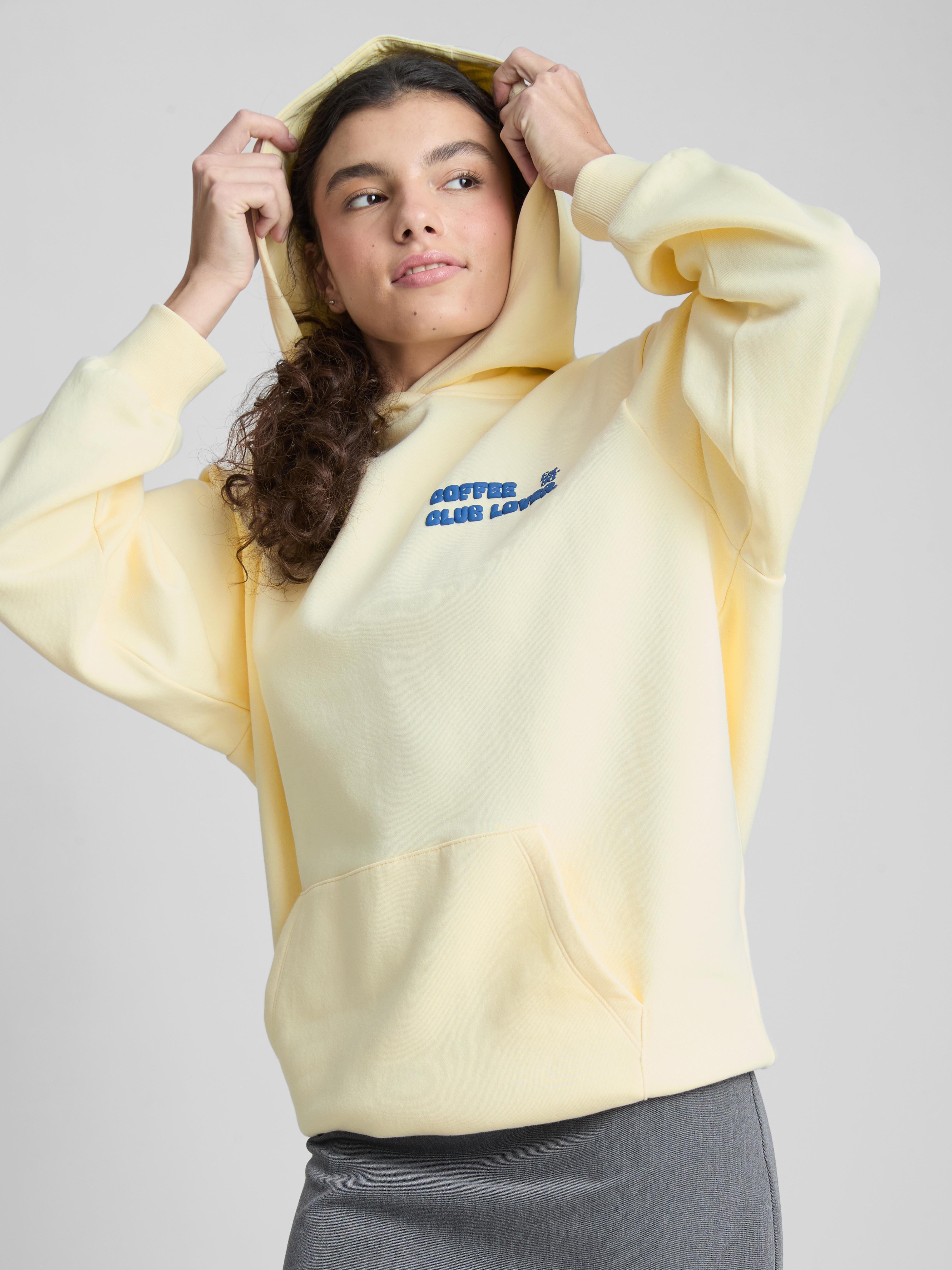 Women's Yellow The Primark Scene | Cotton-Rich Graphic Oversized Hoodie