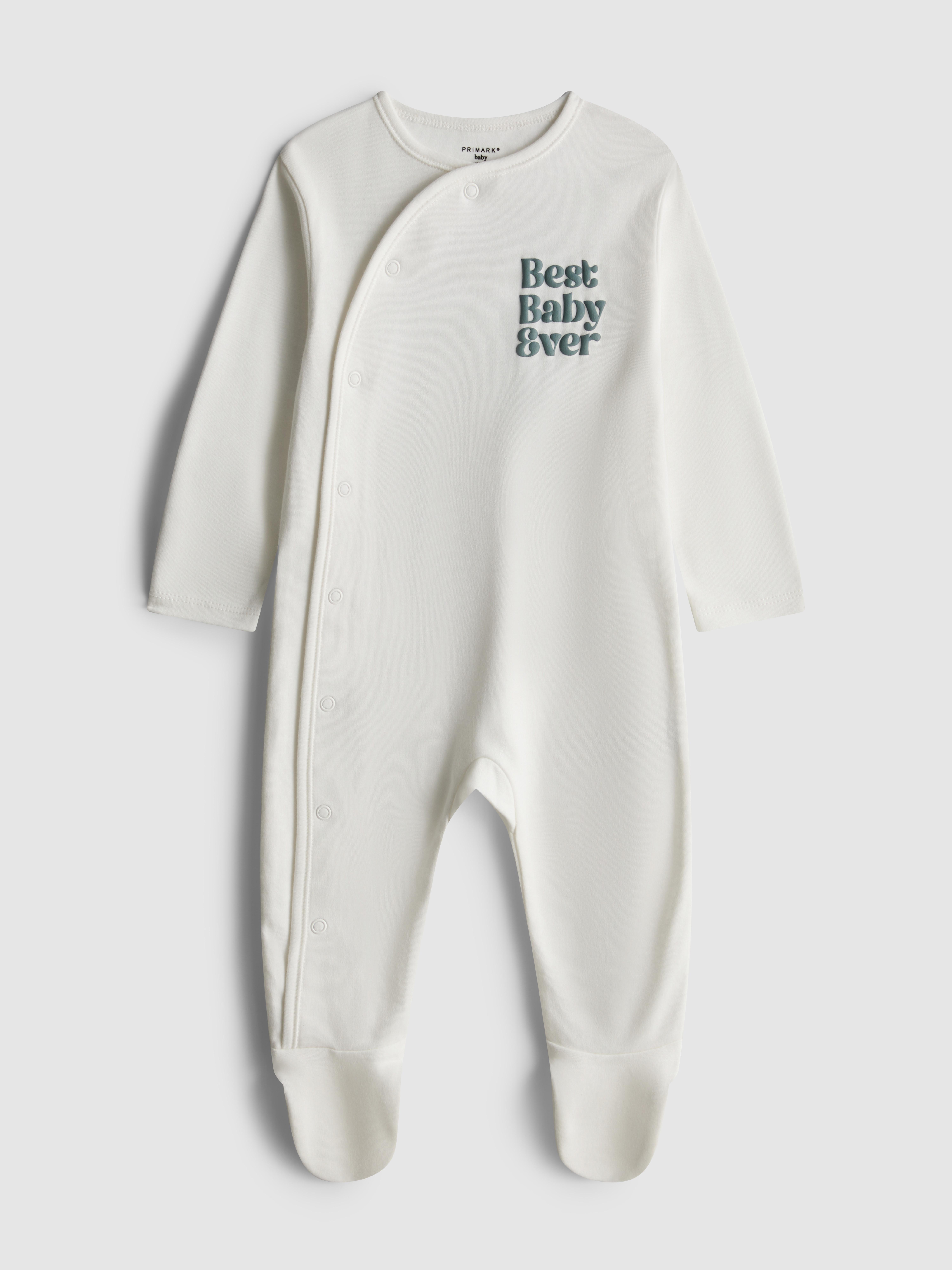 0-24mths | Best Baby Ever Slogan Wrap Sleepsuit