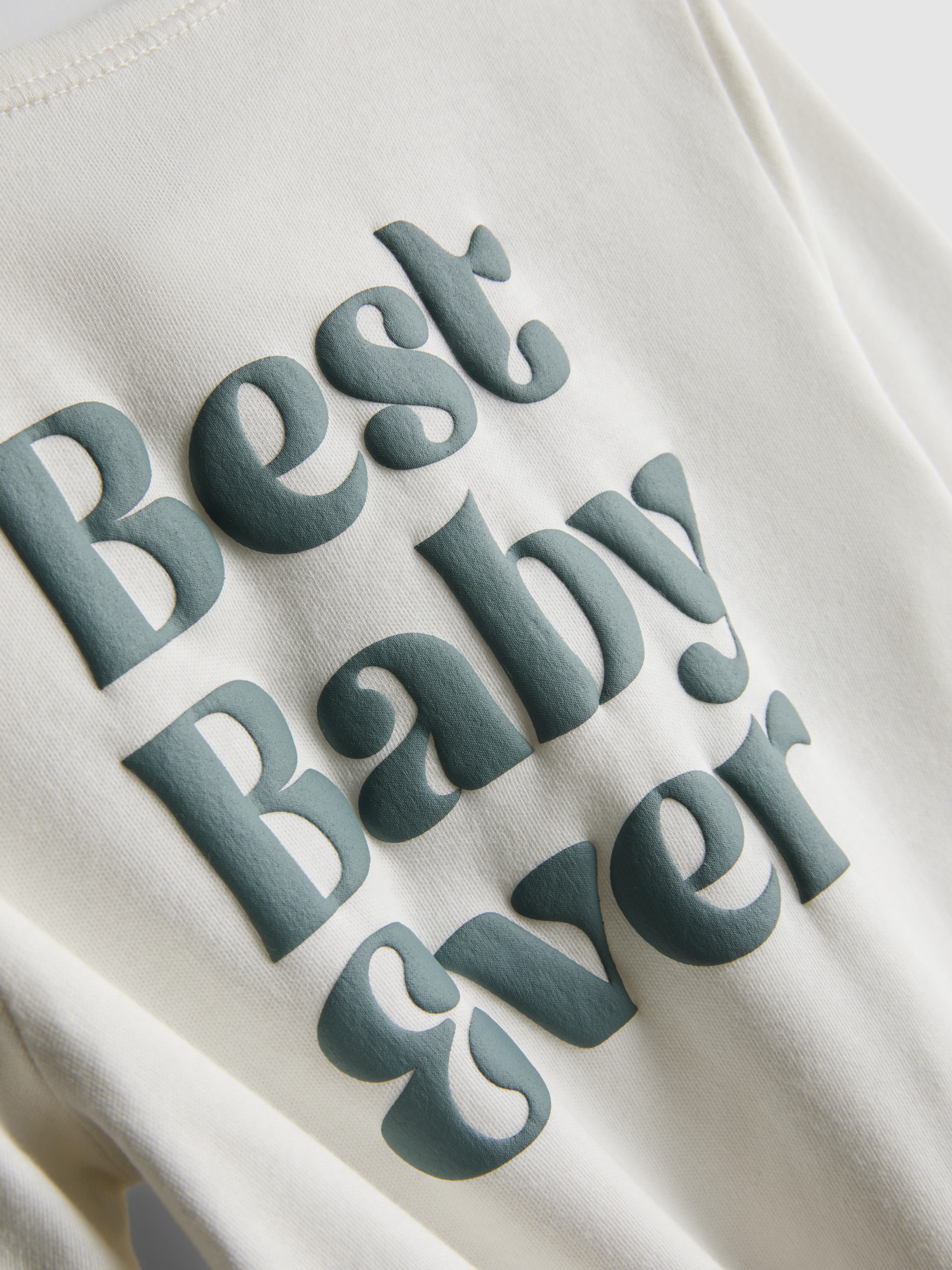 0-24mths | Best Baby Ever Slogan Wrap Sleepsuit