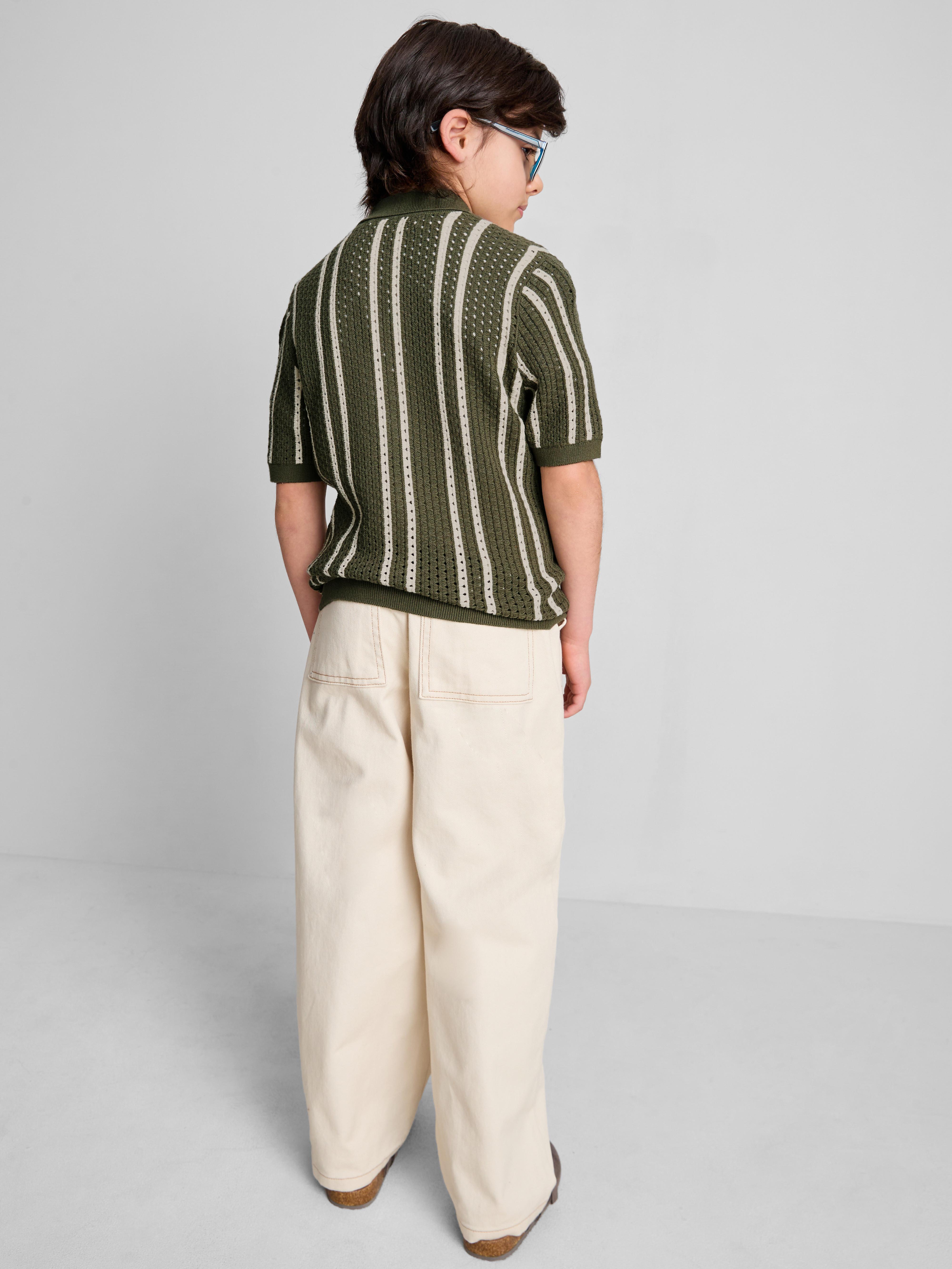 7–15 Jahre | Gestreiftes Strickhemd