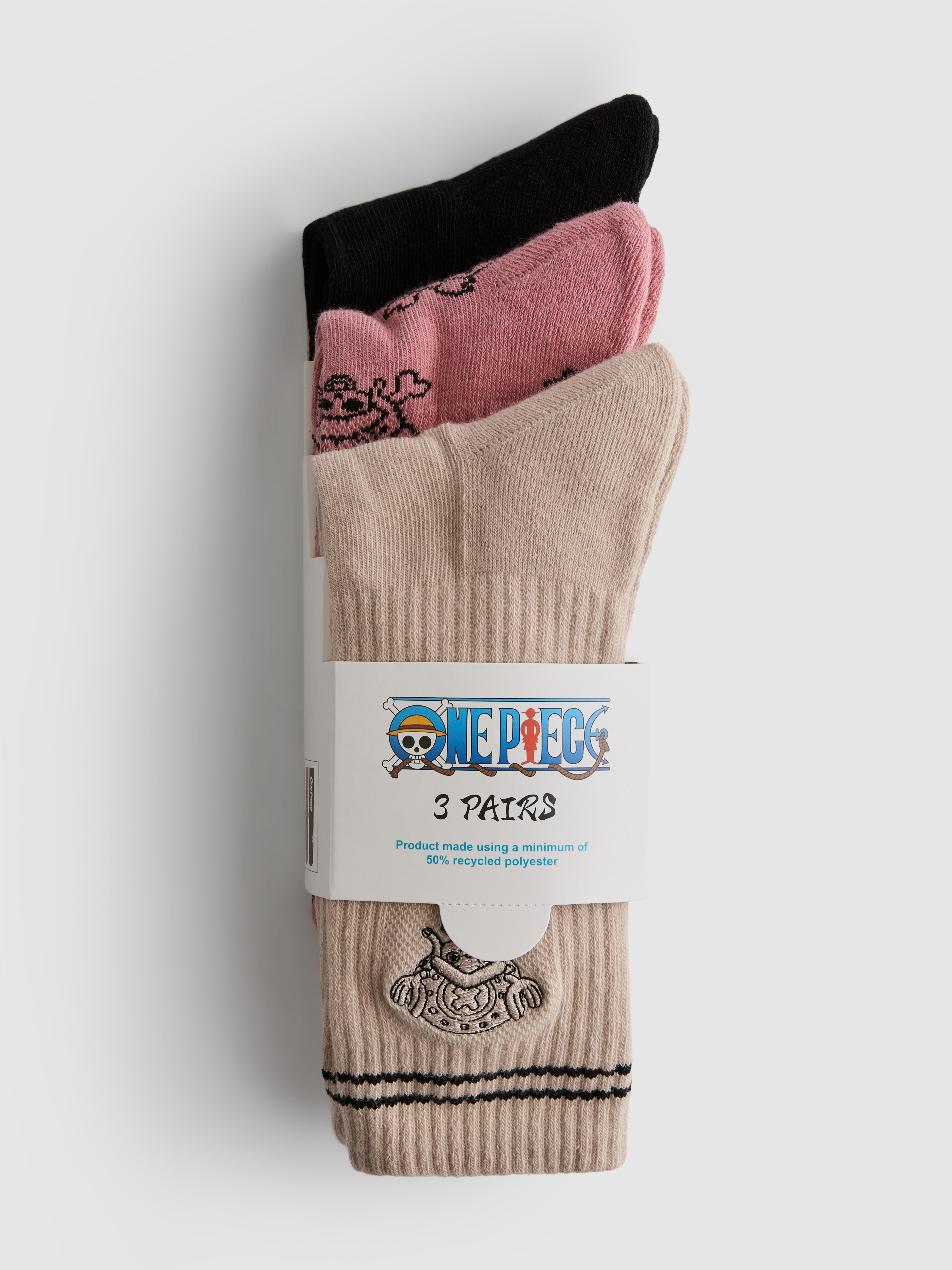 3pk One Piece Ribbed Socks