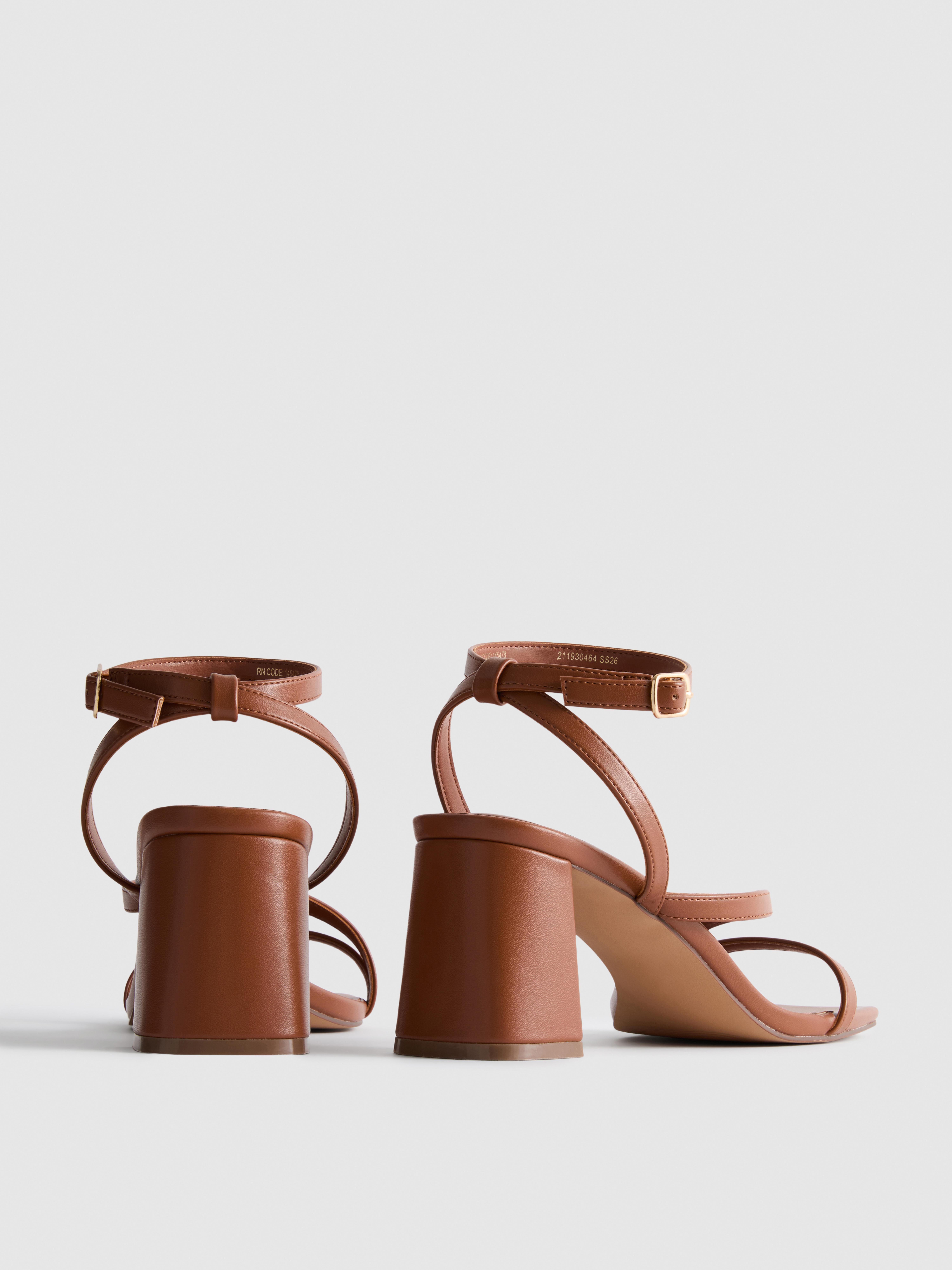 Wide Fit Block Heel Sandals