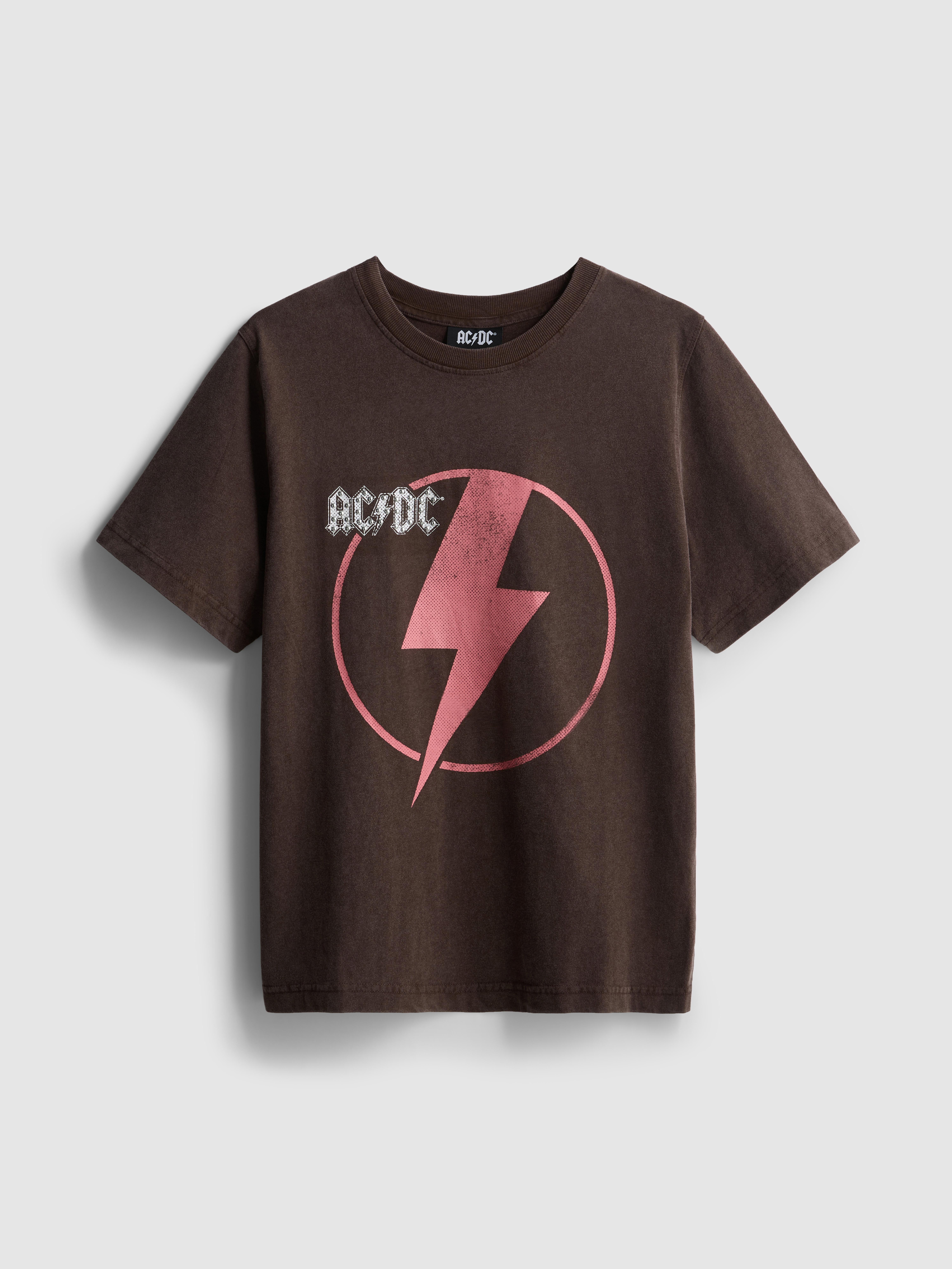 Katoenen band-T-shirt met print AC/DC
