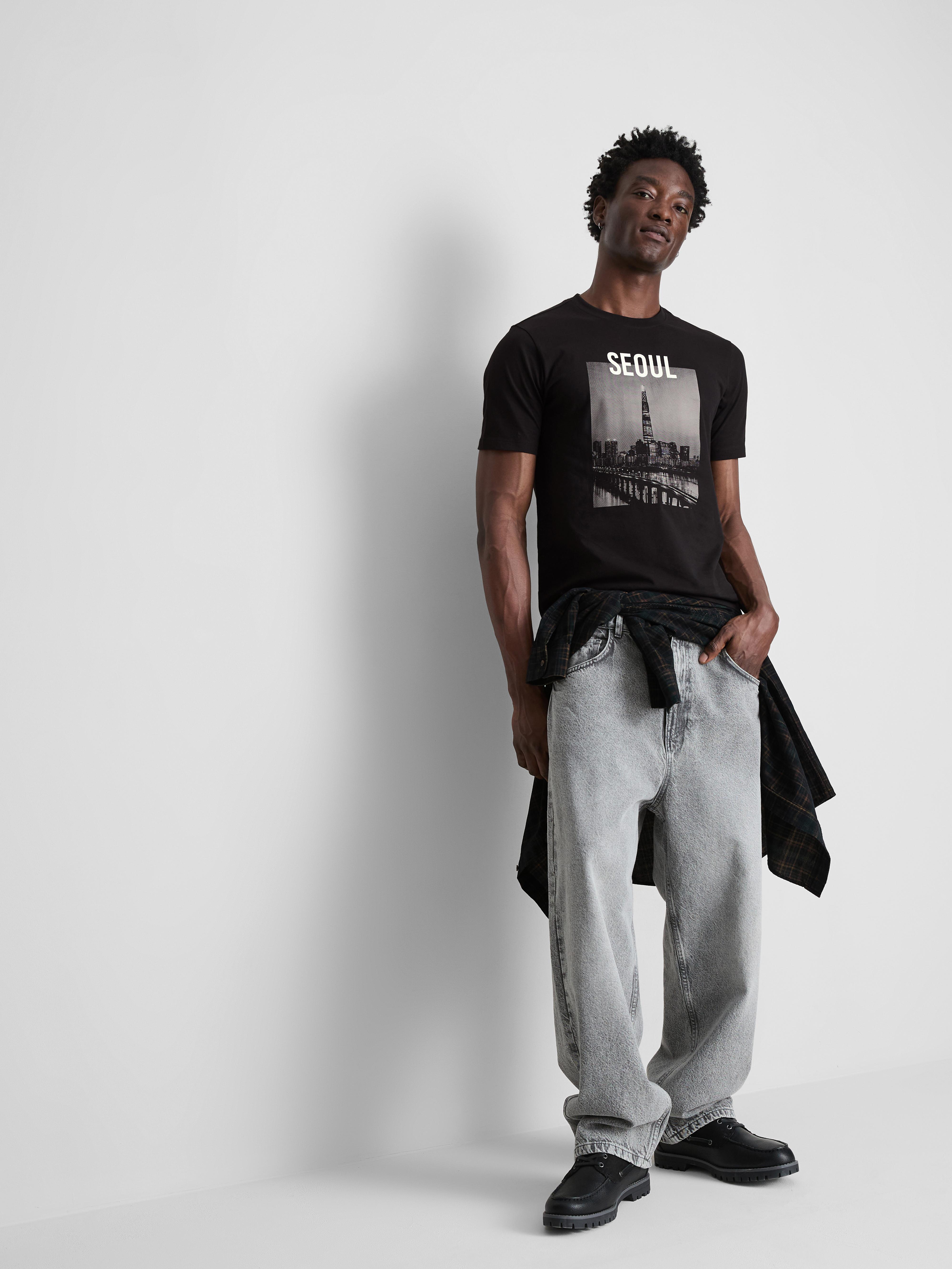 T-shirt à manches courtes et motif Séoul