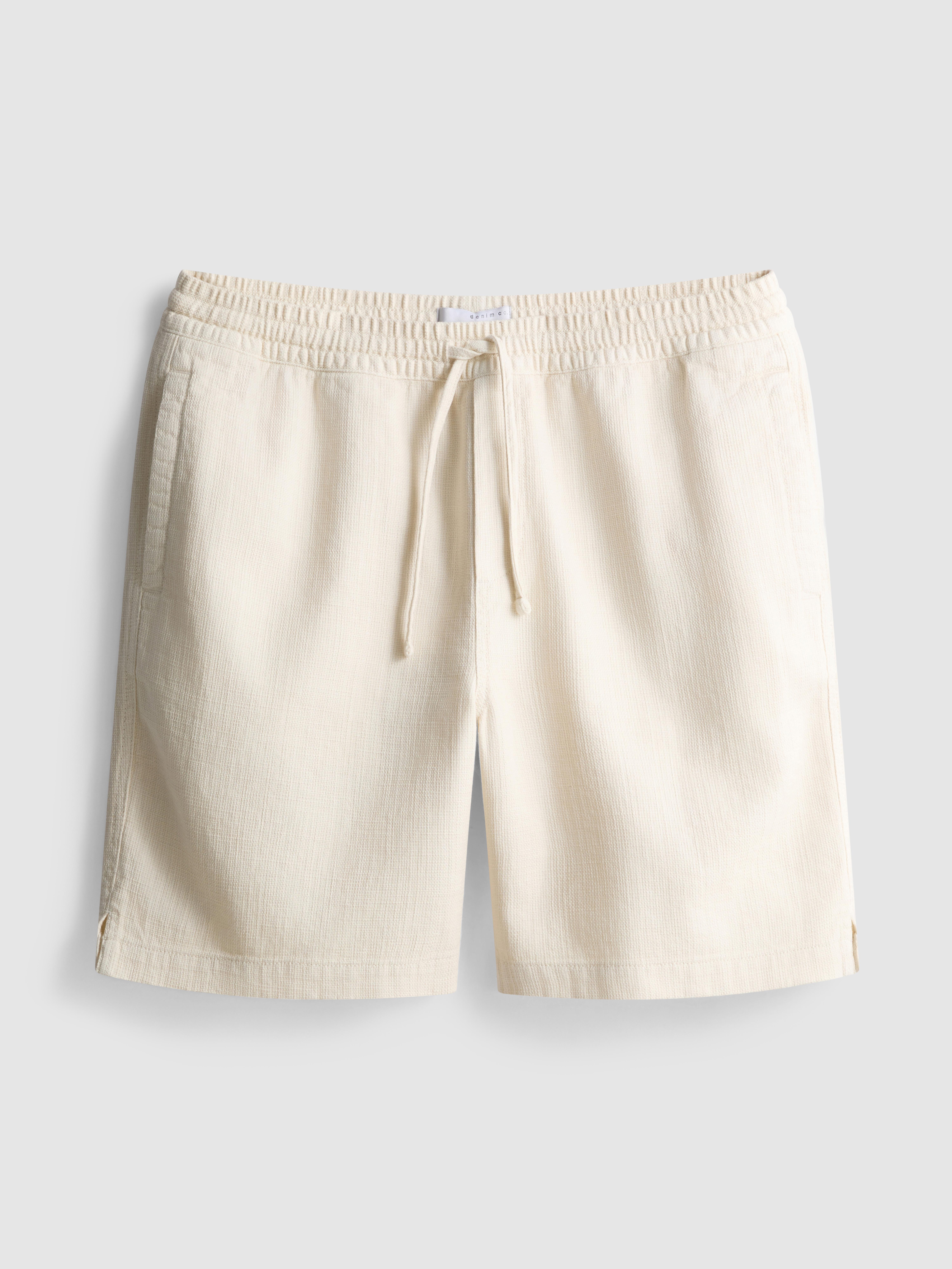 Textured Drawstring Shorts