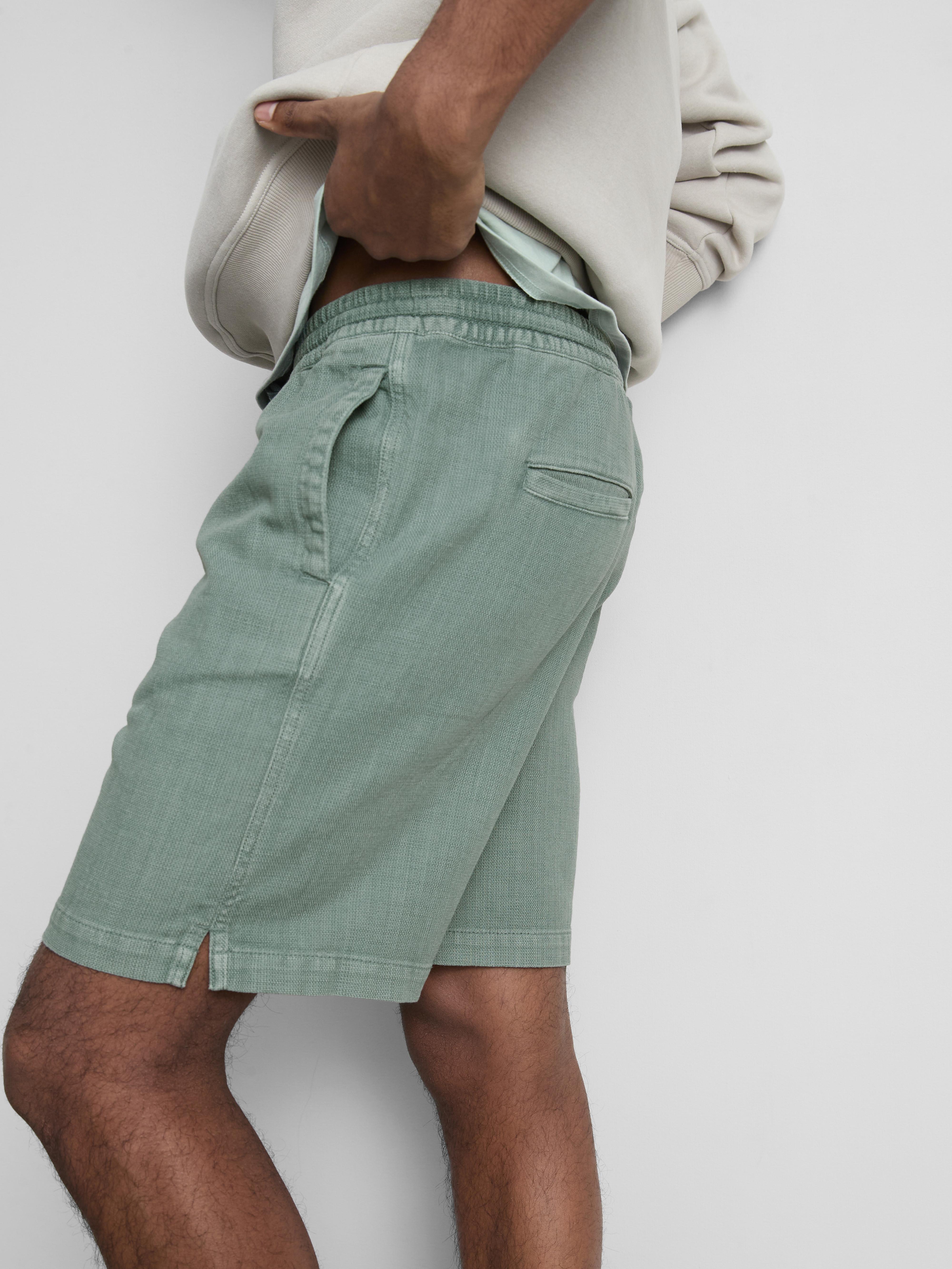 Textured Drawstring Shorts