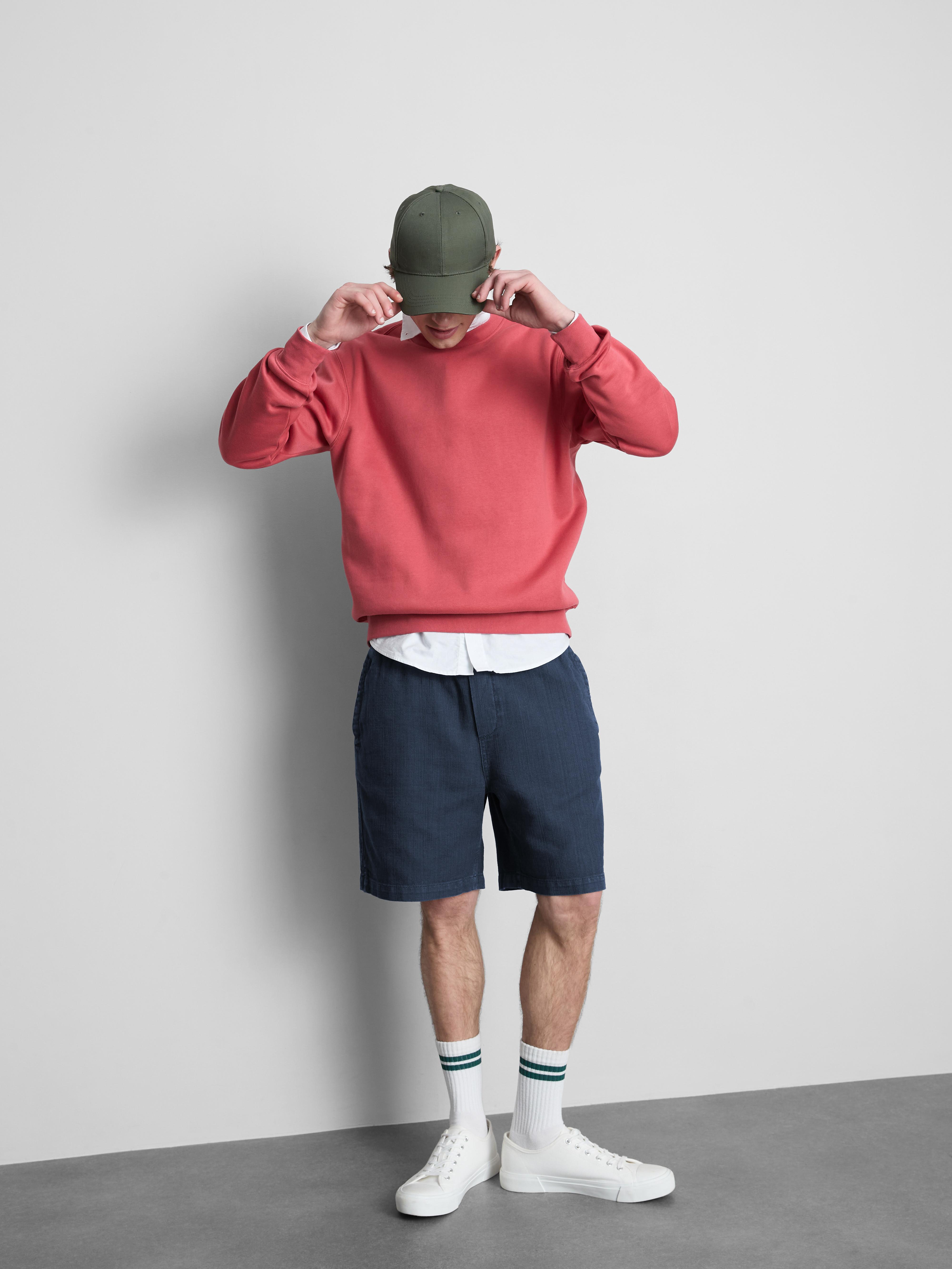 Pantalones cortos texturizados con cordón de ajuste