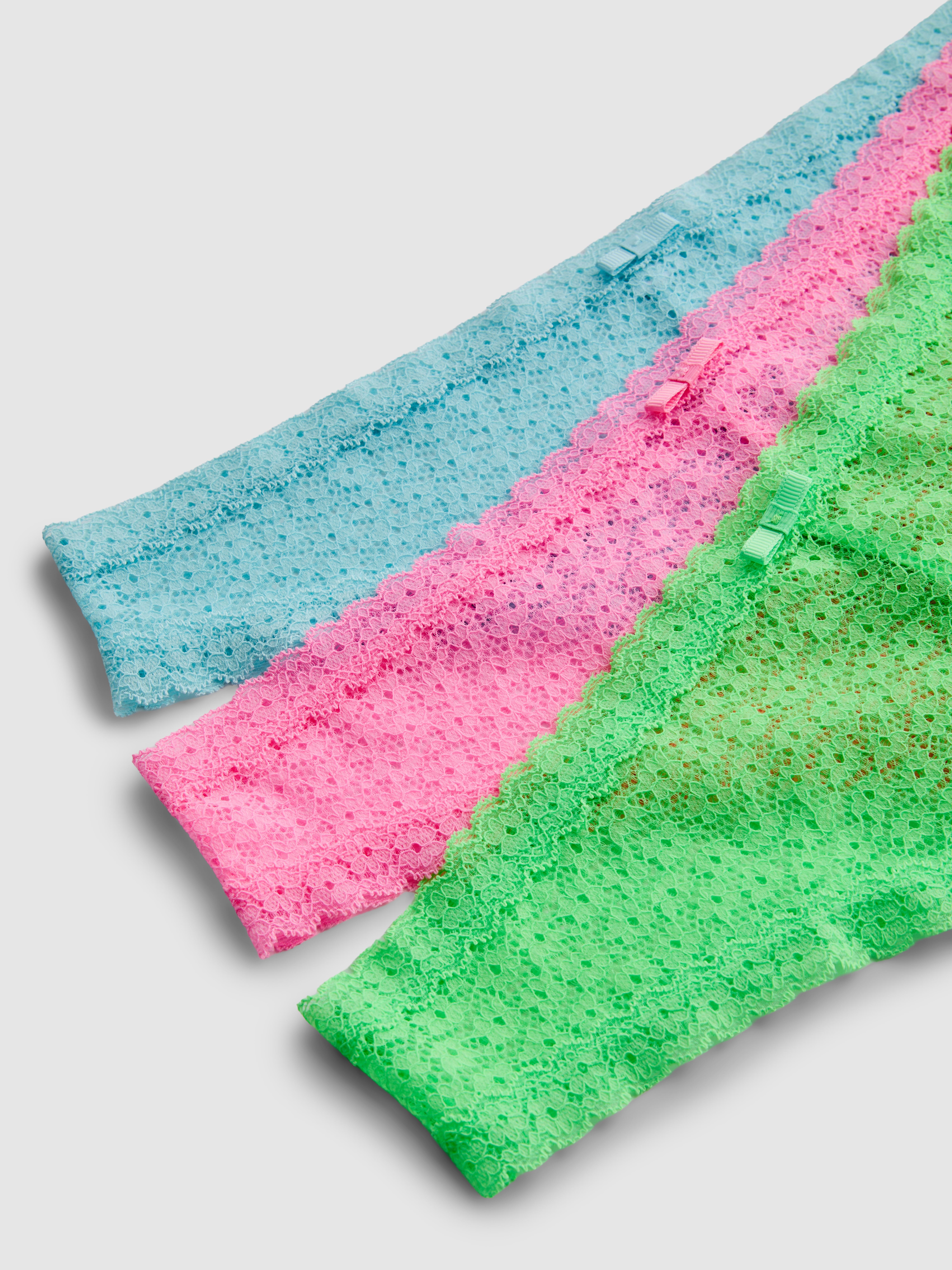 Confezione da 3 slip brasiliani in pizzo