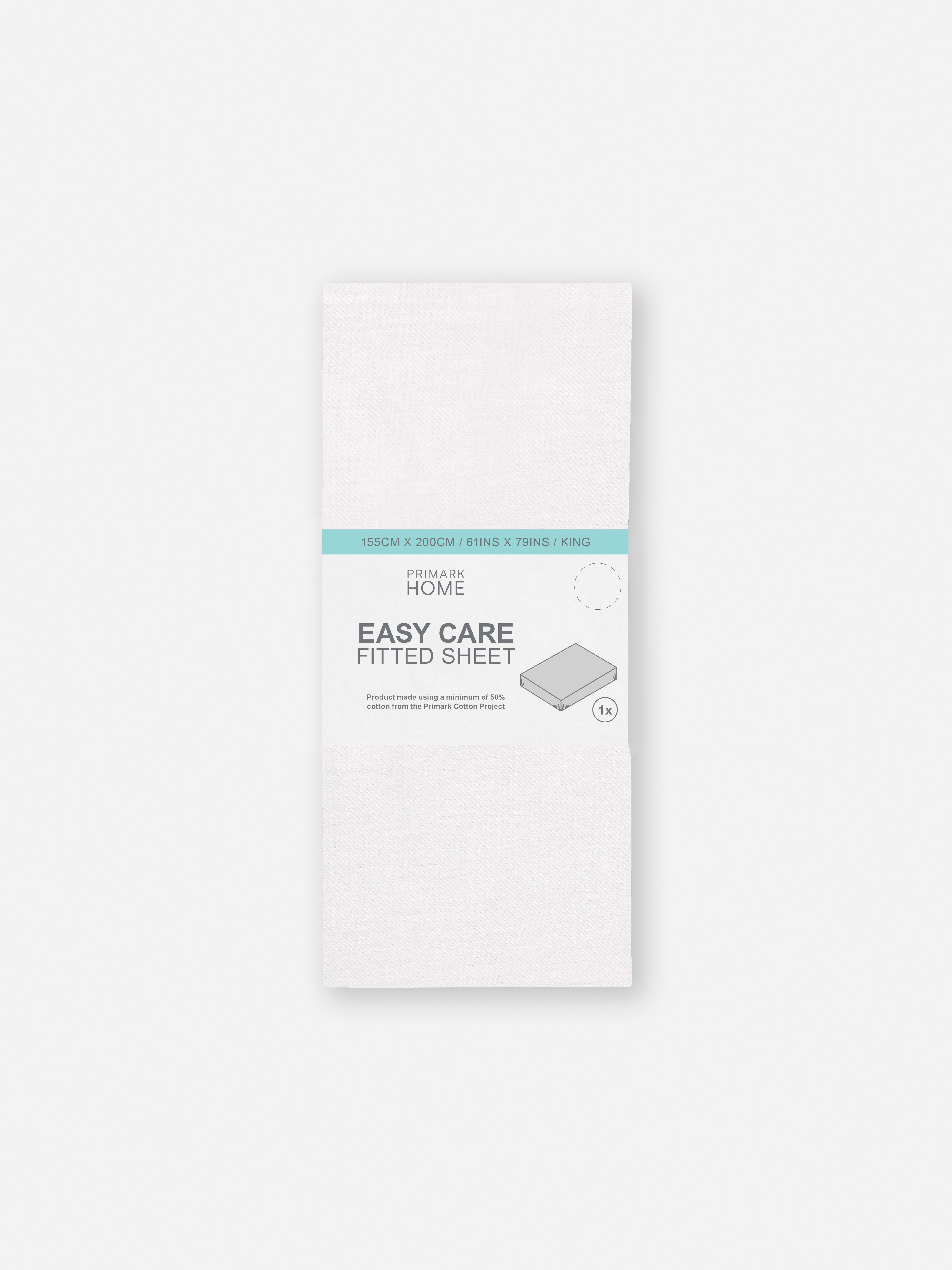 Lençol ajustável King Easy Care básico
