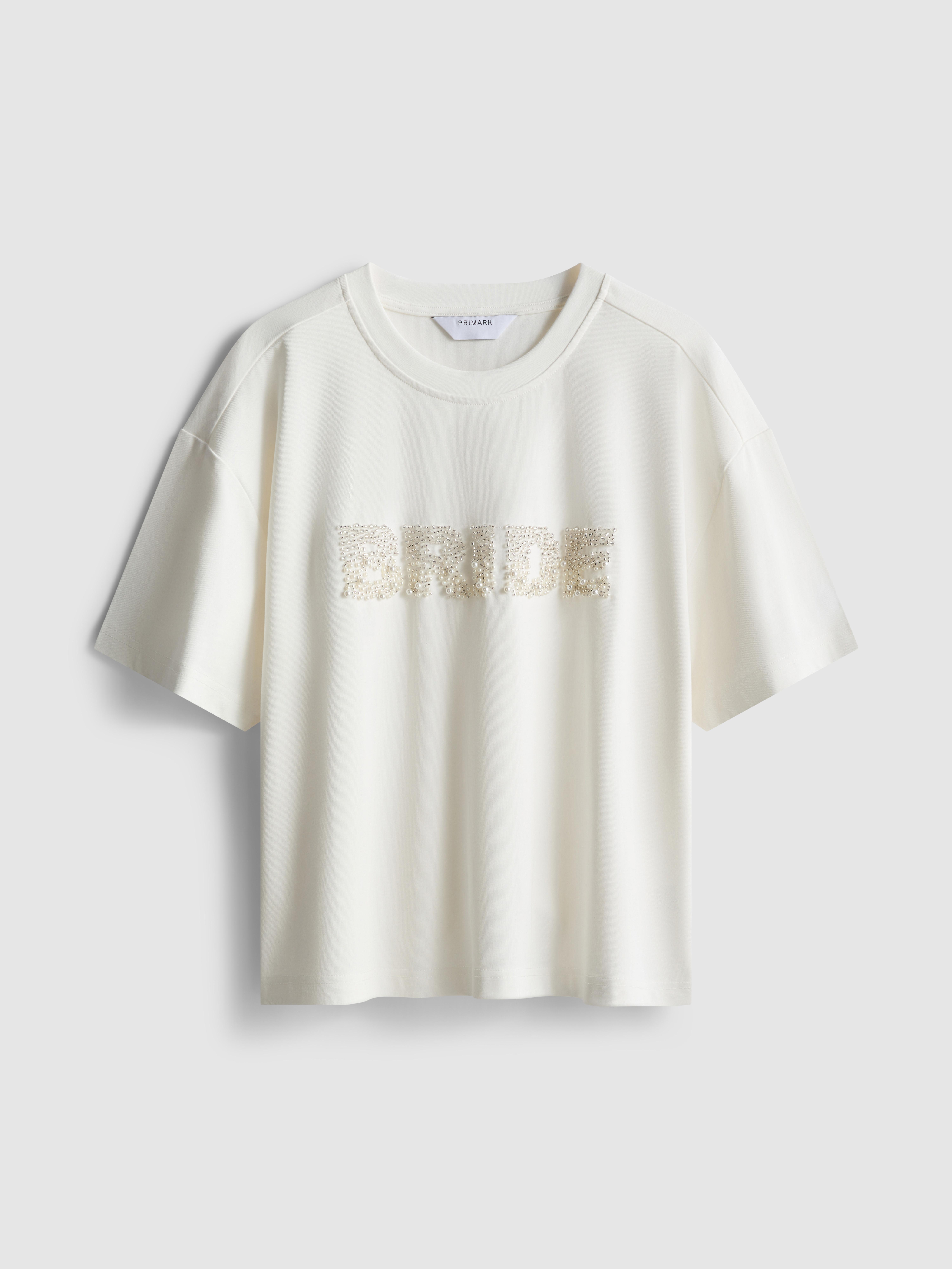 Bridal Cotton Embroidered Sequin T-Shirt