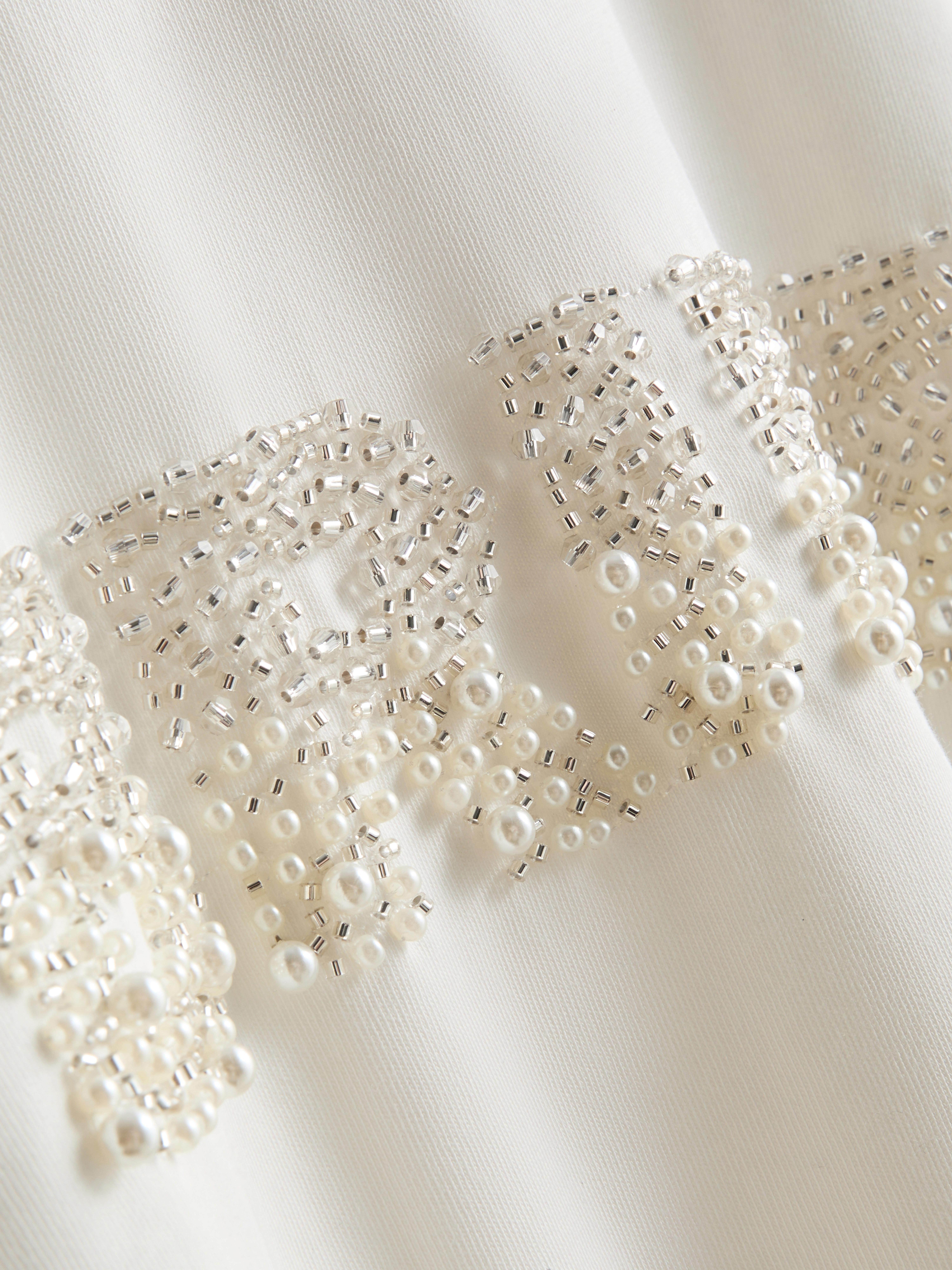 Bridal Cotton Embroidered Sequin T-Shirt