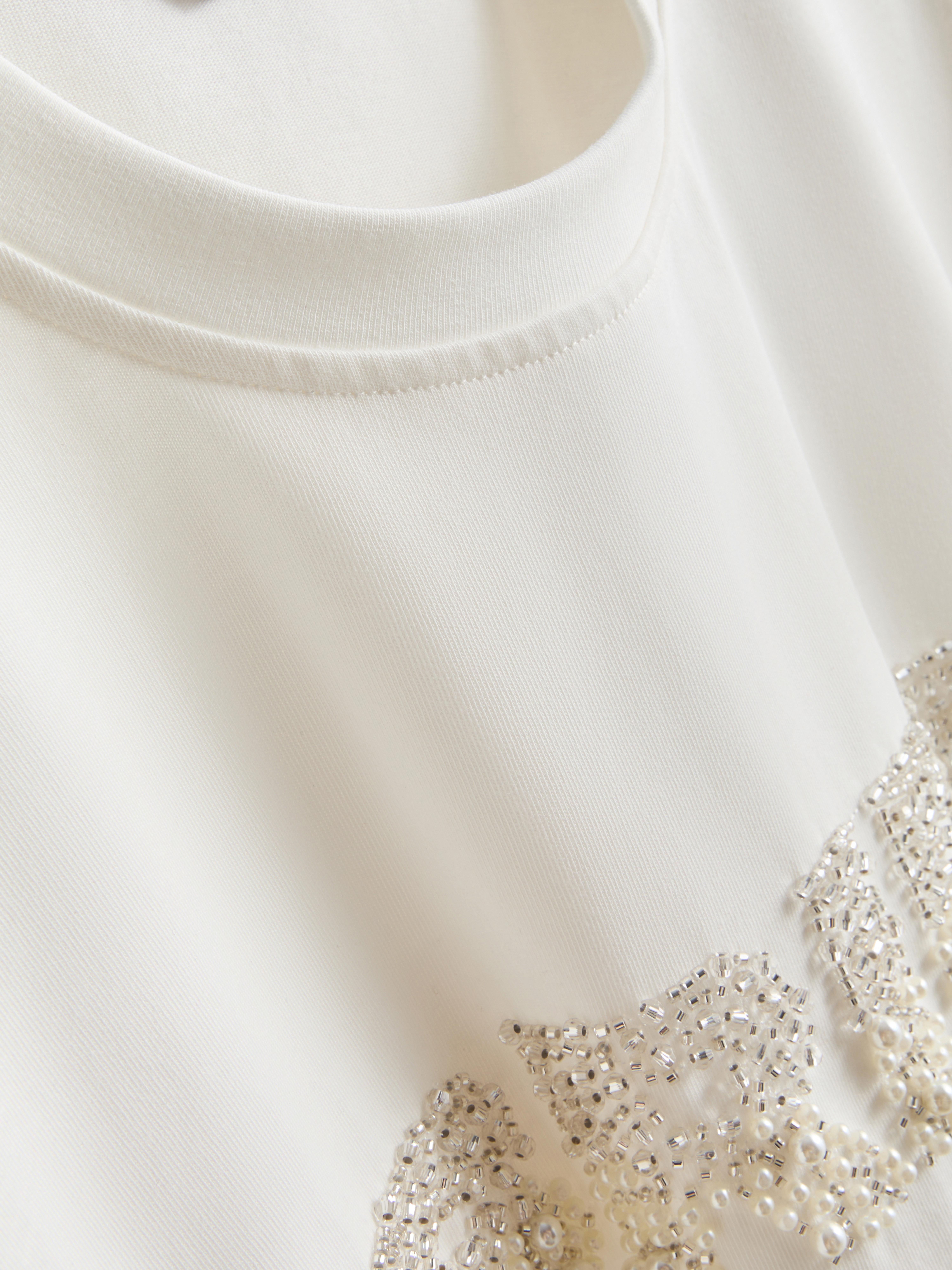 Bridal Cotton Embroidered Sequin T-Shirt