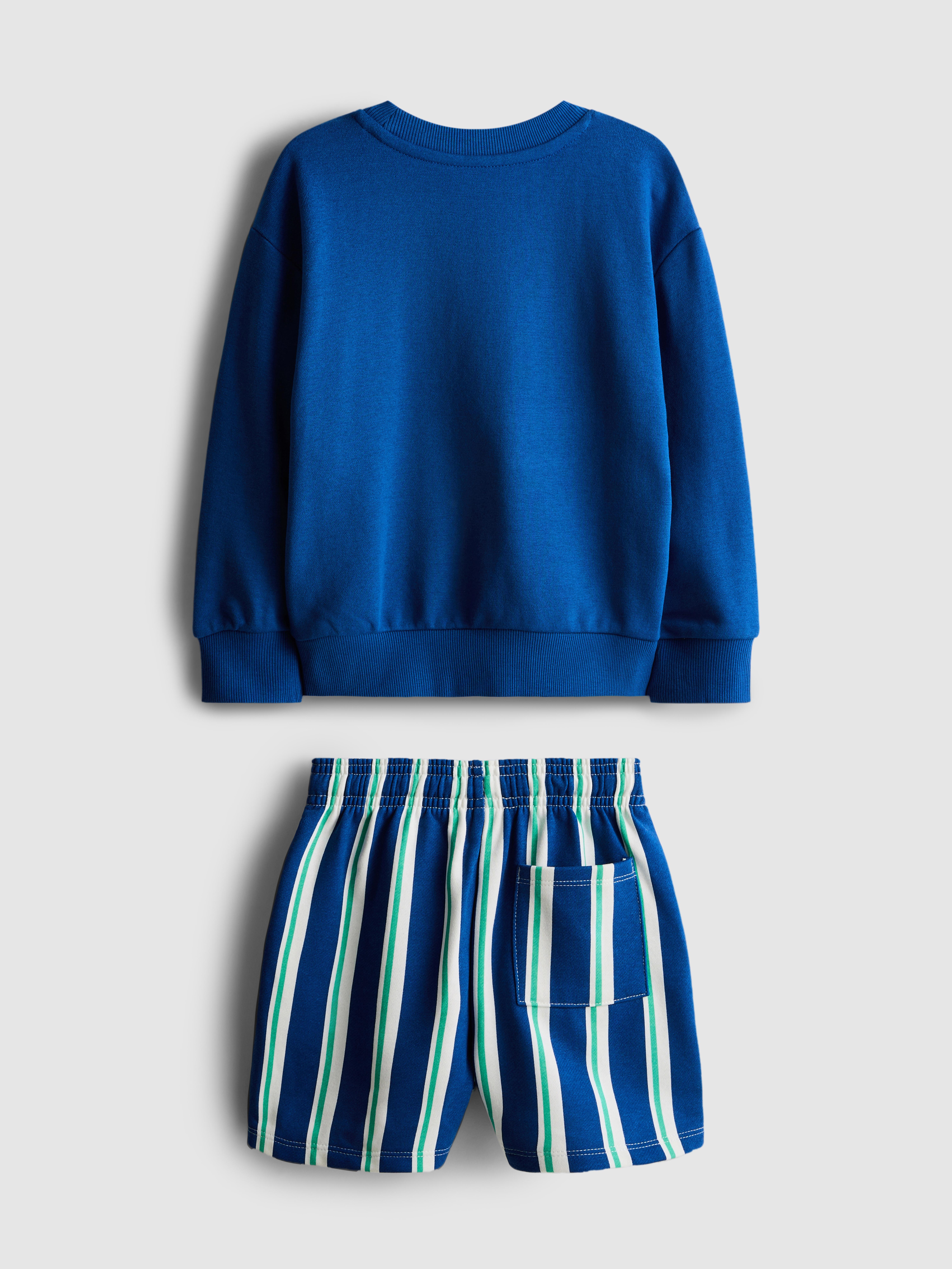 1.5-8yrs | Apple Graphic Sweatshirt and Shorts Set