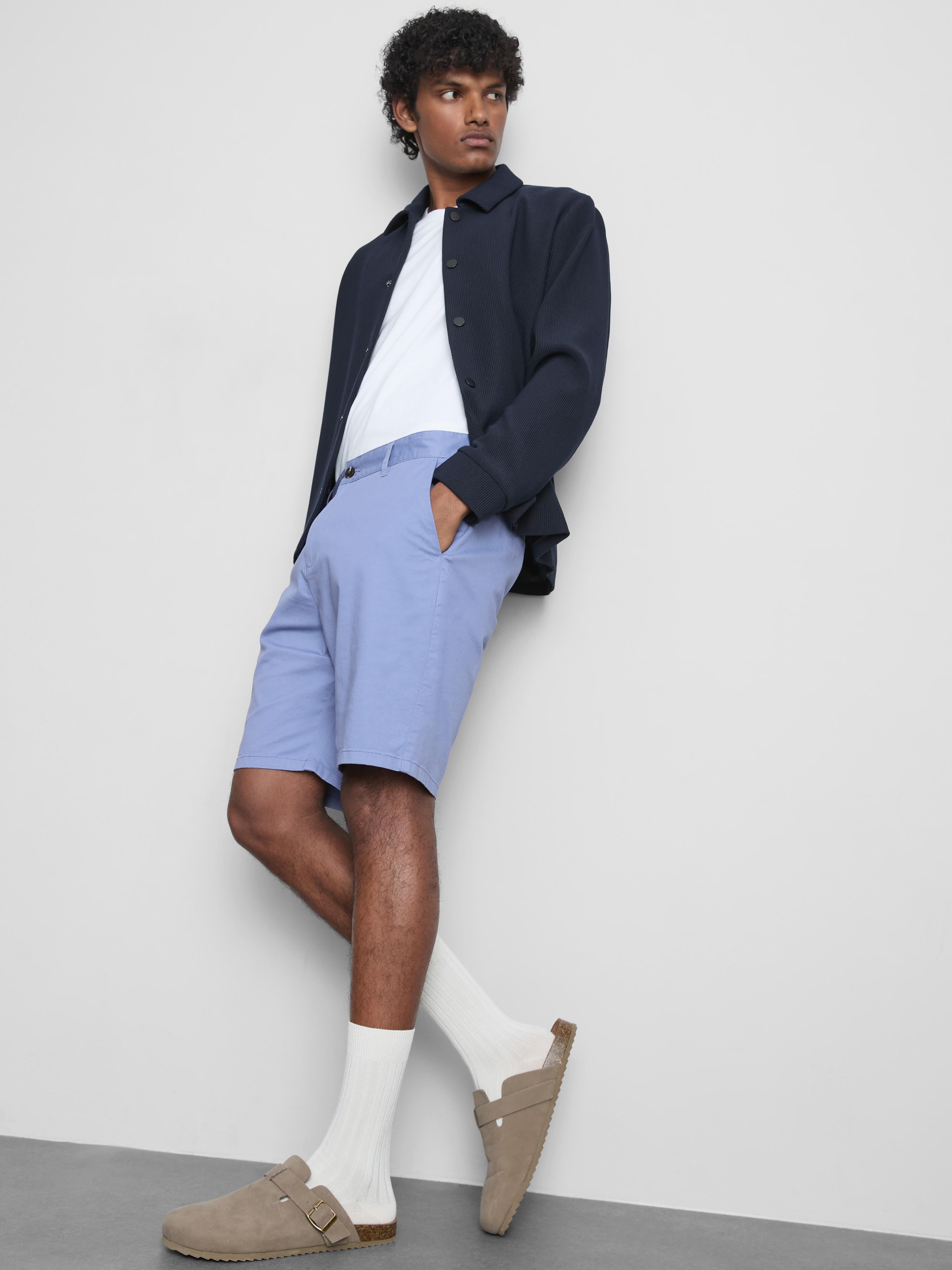 Chinoshort met stretch