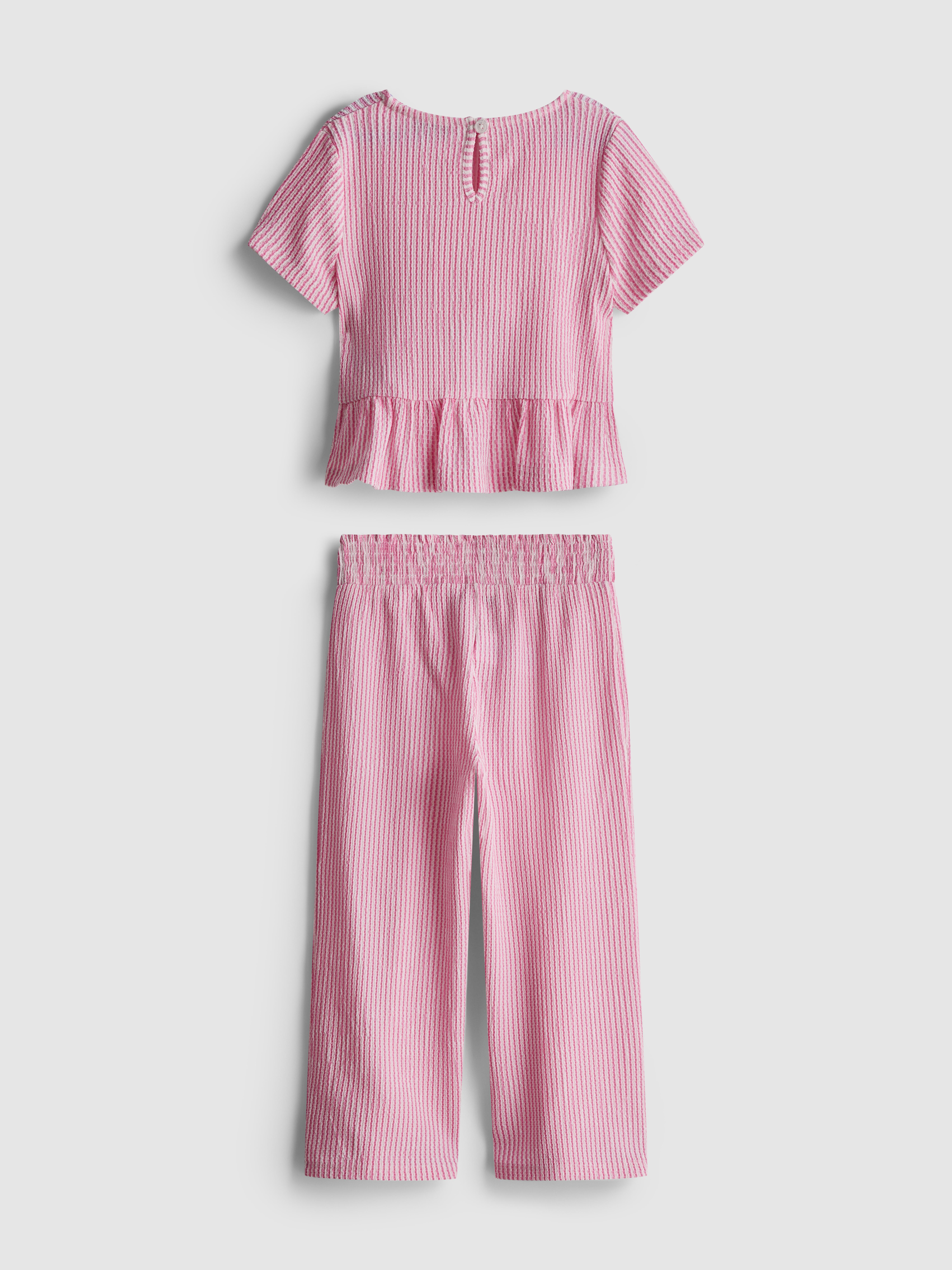 1.5-8yrs | Crinkle Peplum Top and Pants Set