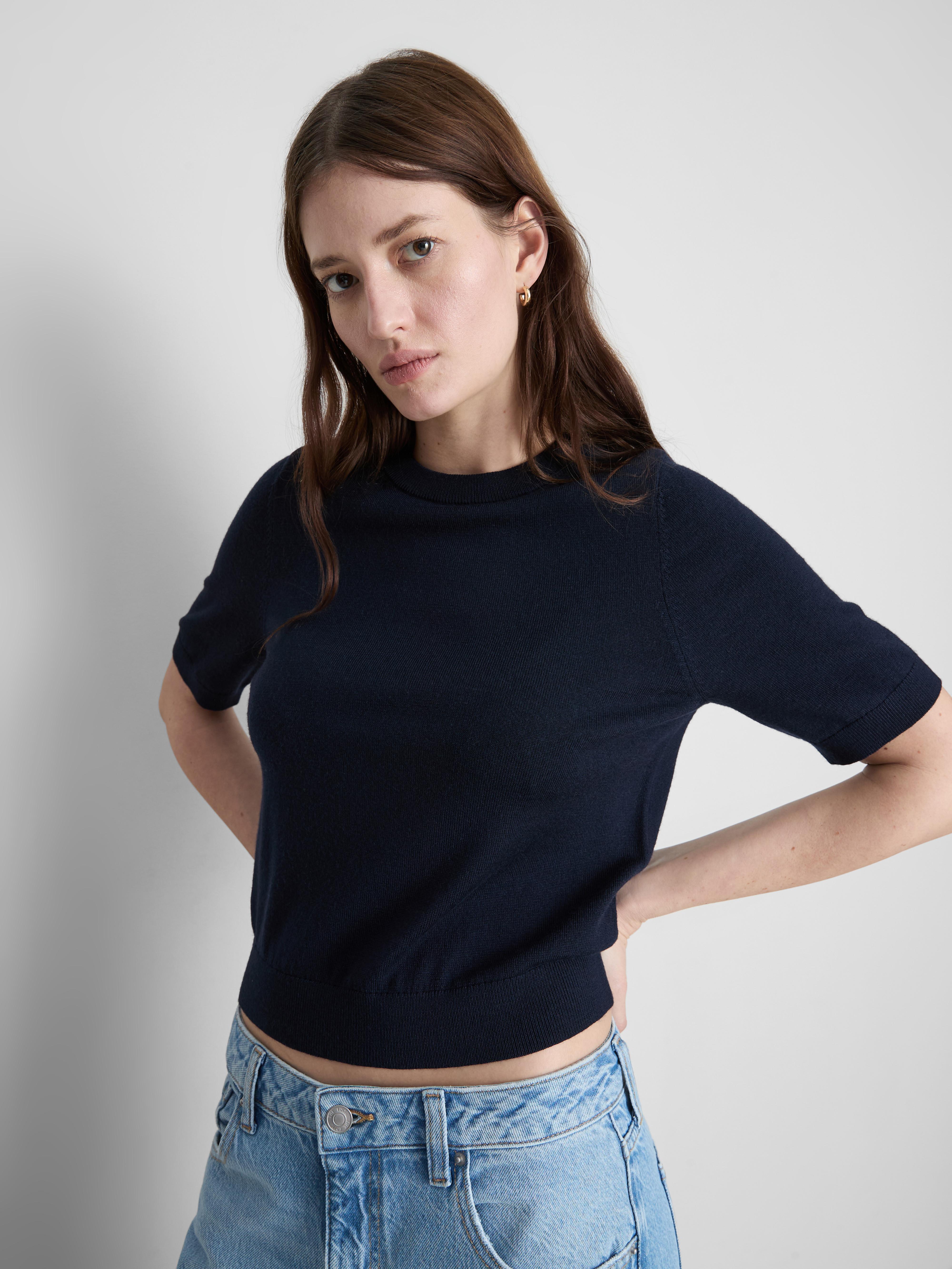 The Edit Merino Short Sleeve Knitted Tee