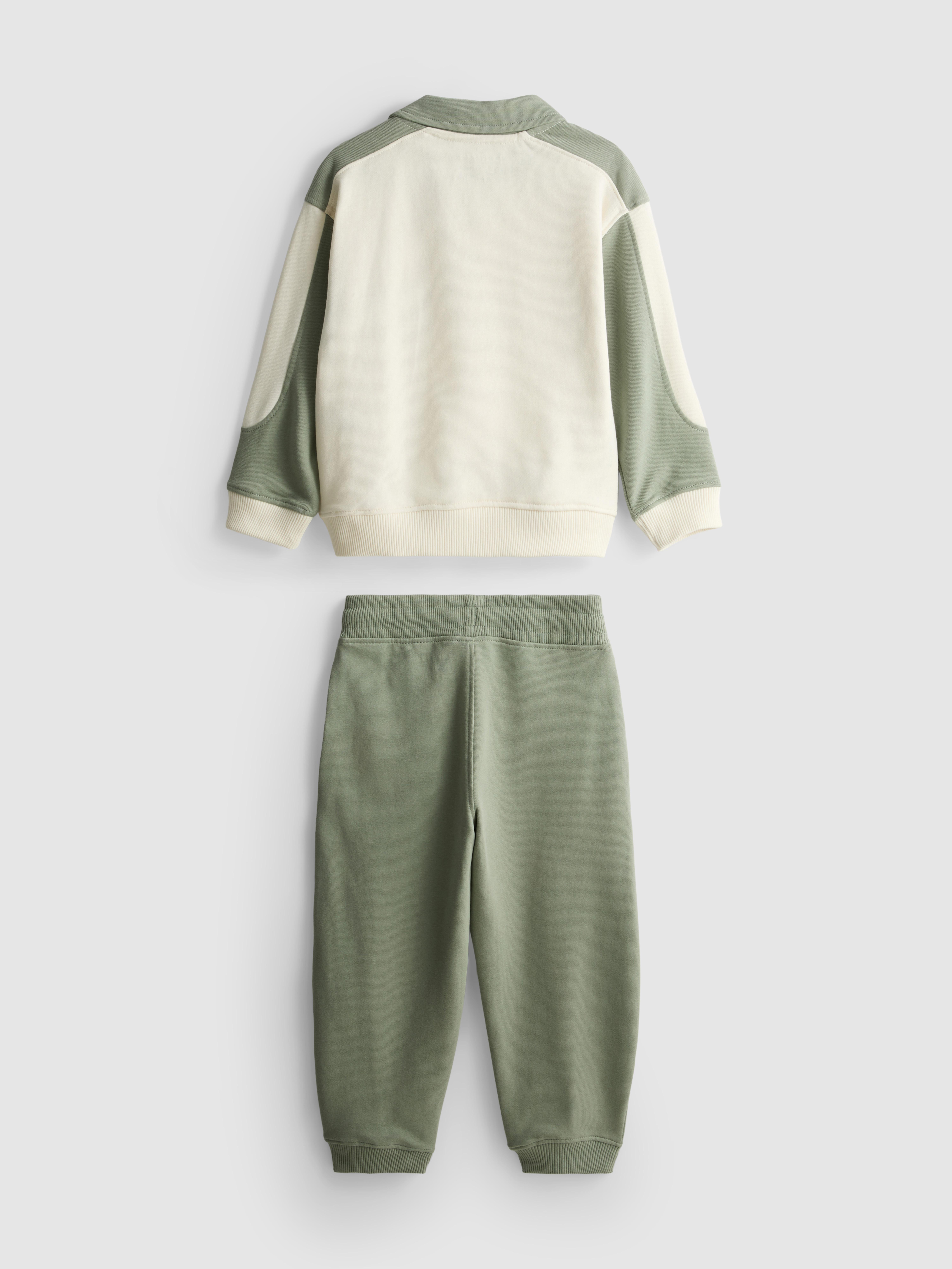 1,5 - 8 ani | Set cu bluză sport polo și pantaloni casual cu manșete