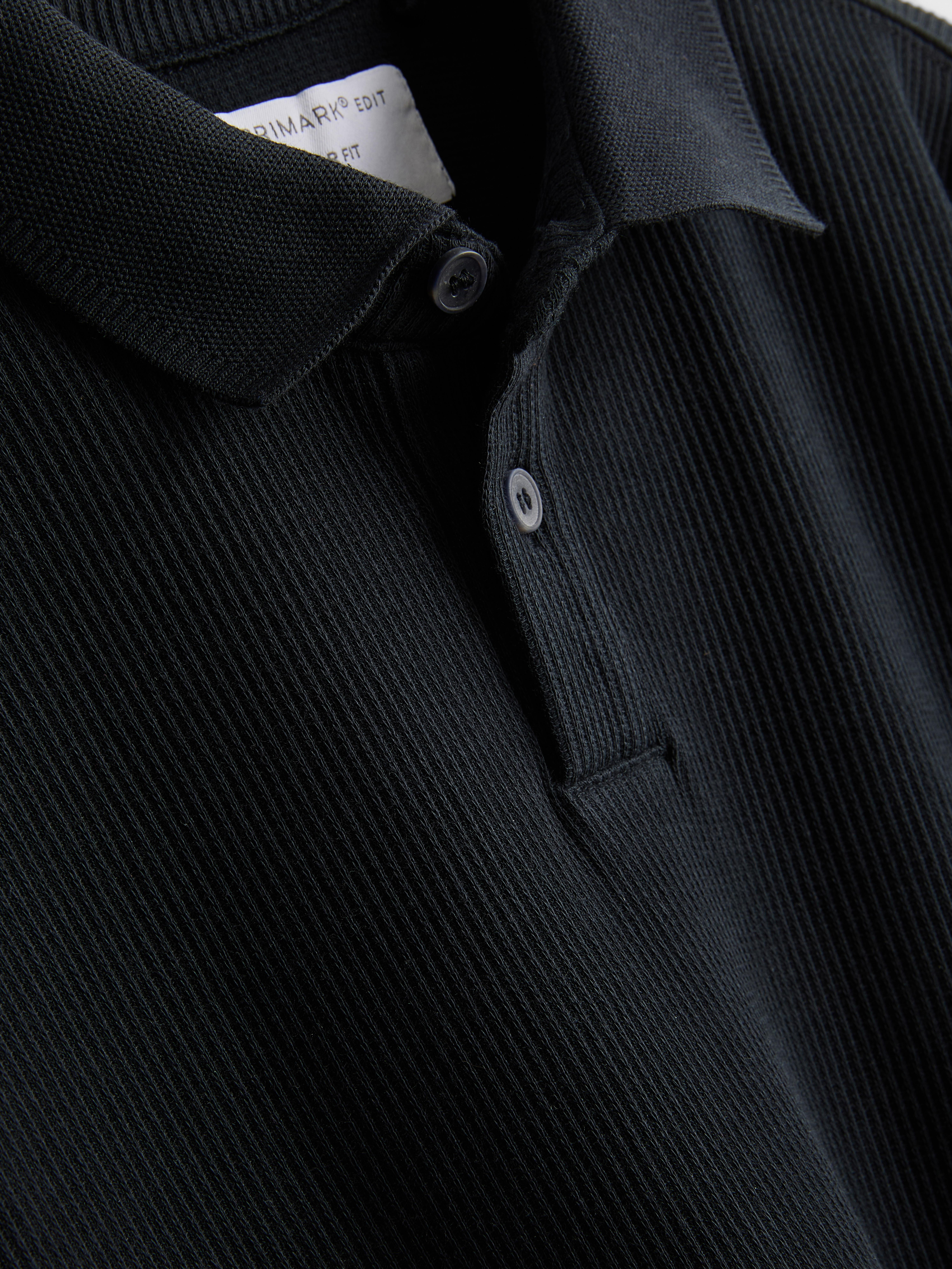 The Edit Ribbed Polo Shirt