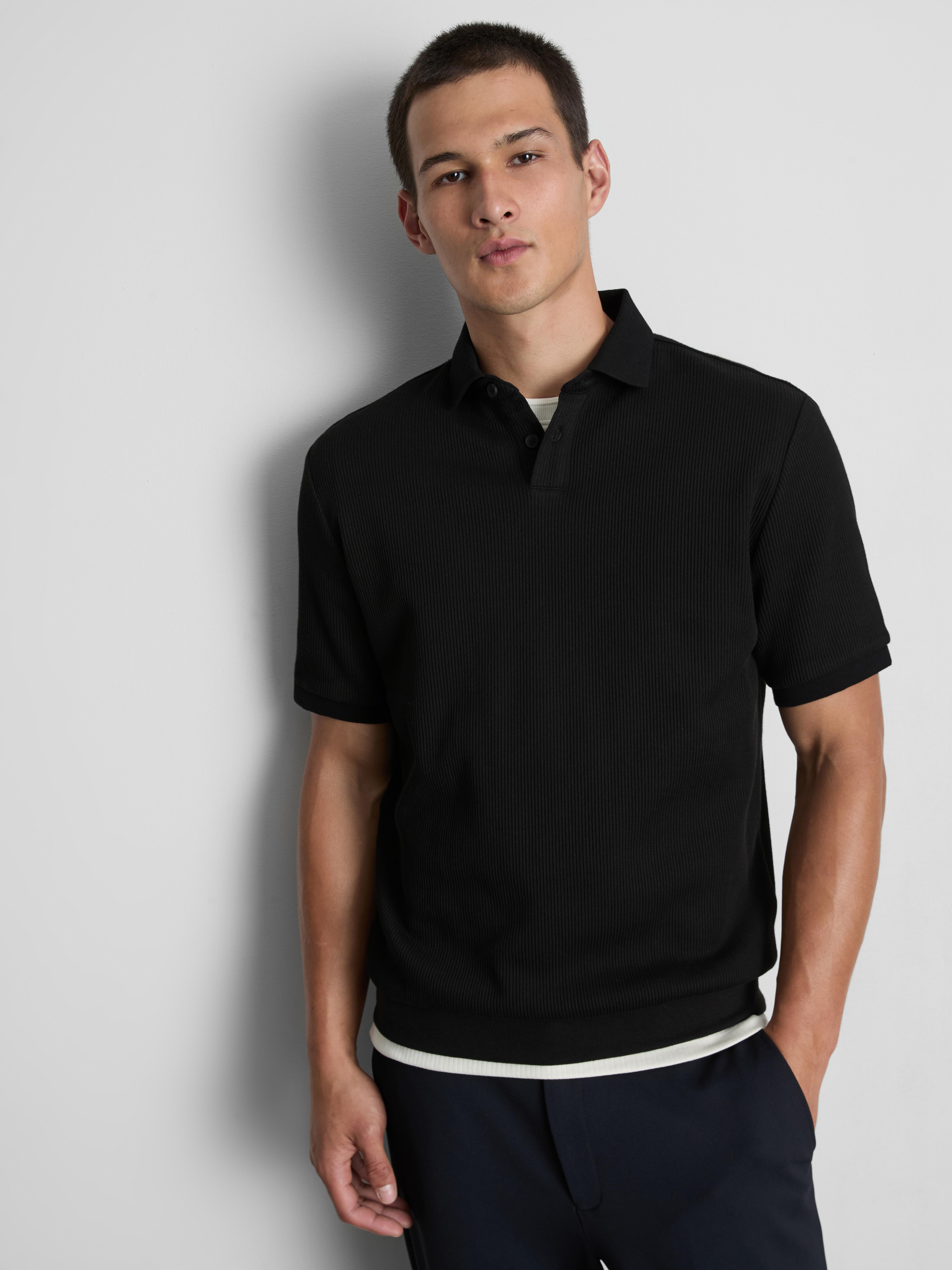 The Edit Ribbed Polo Shirt