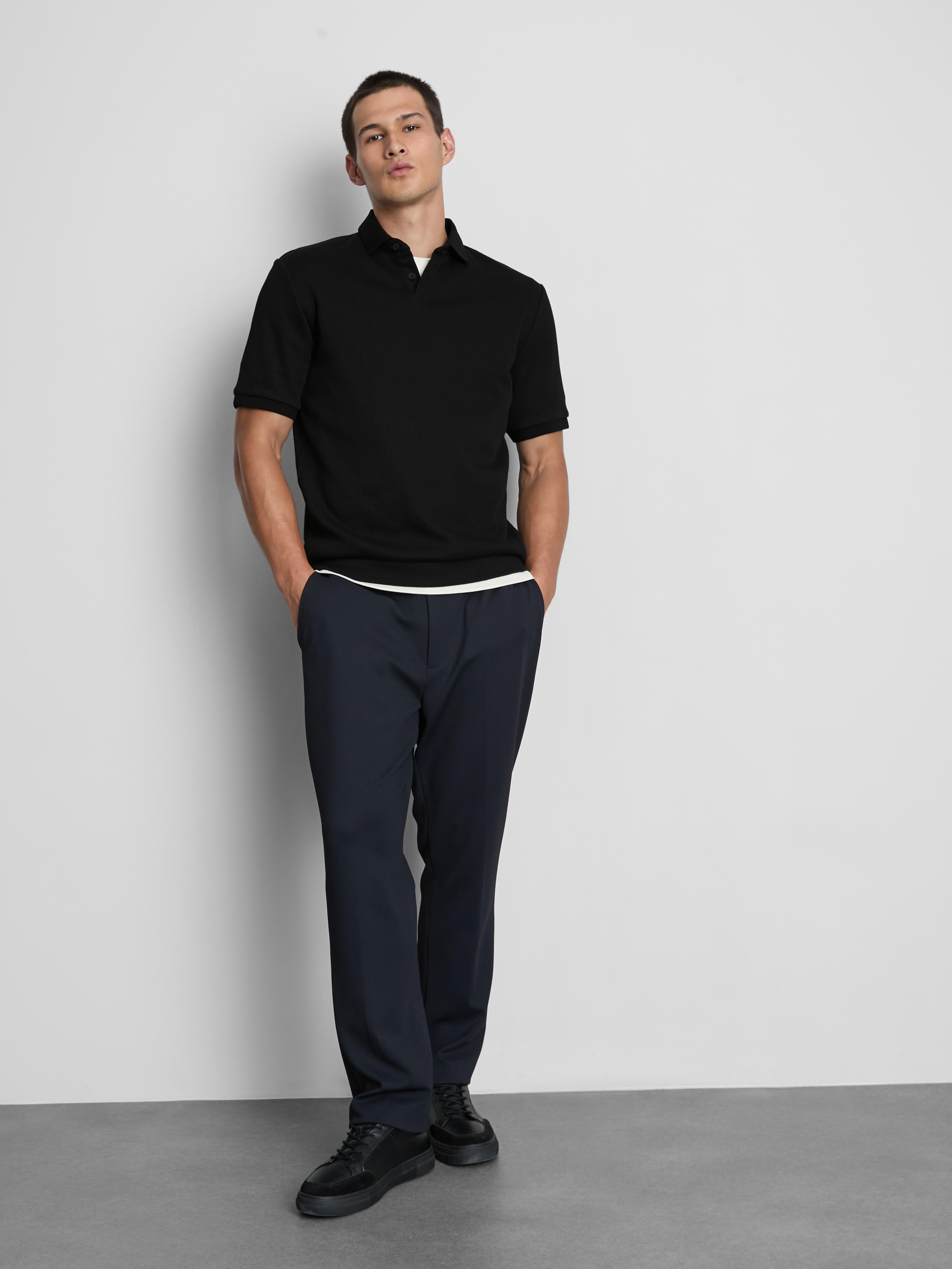 The Edit Ribbed Polo Shirt