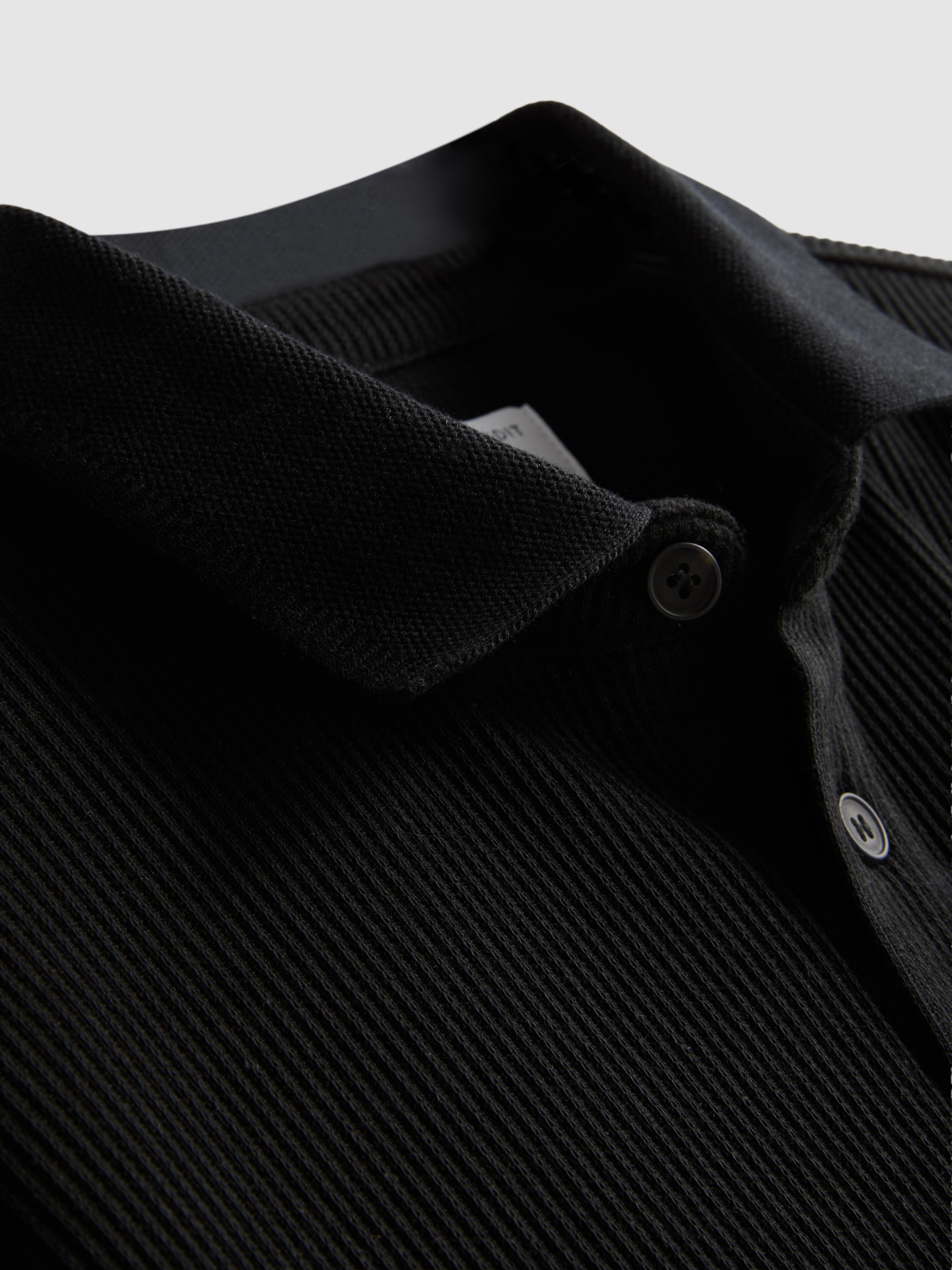 The Edit Ribbed Polo Shirt