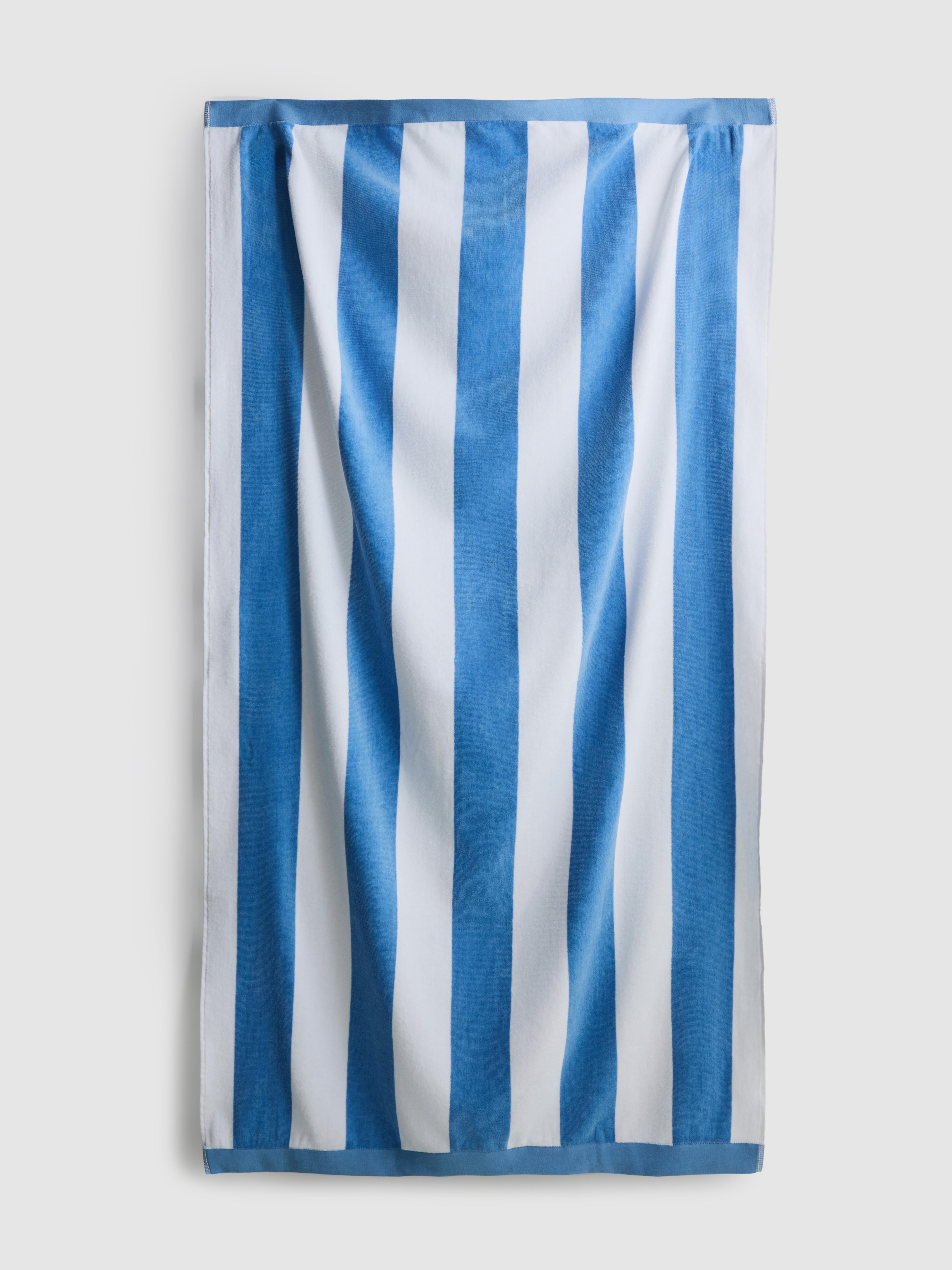 Toalla de playa con rayas anchas tipo caseta