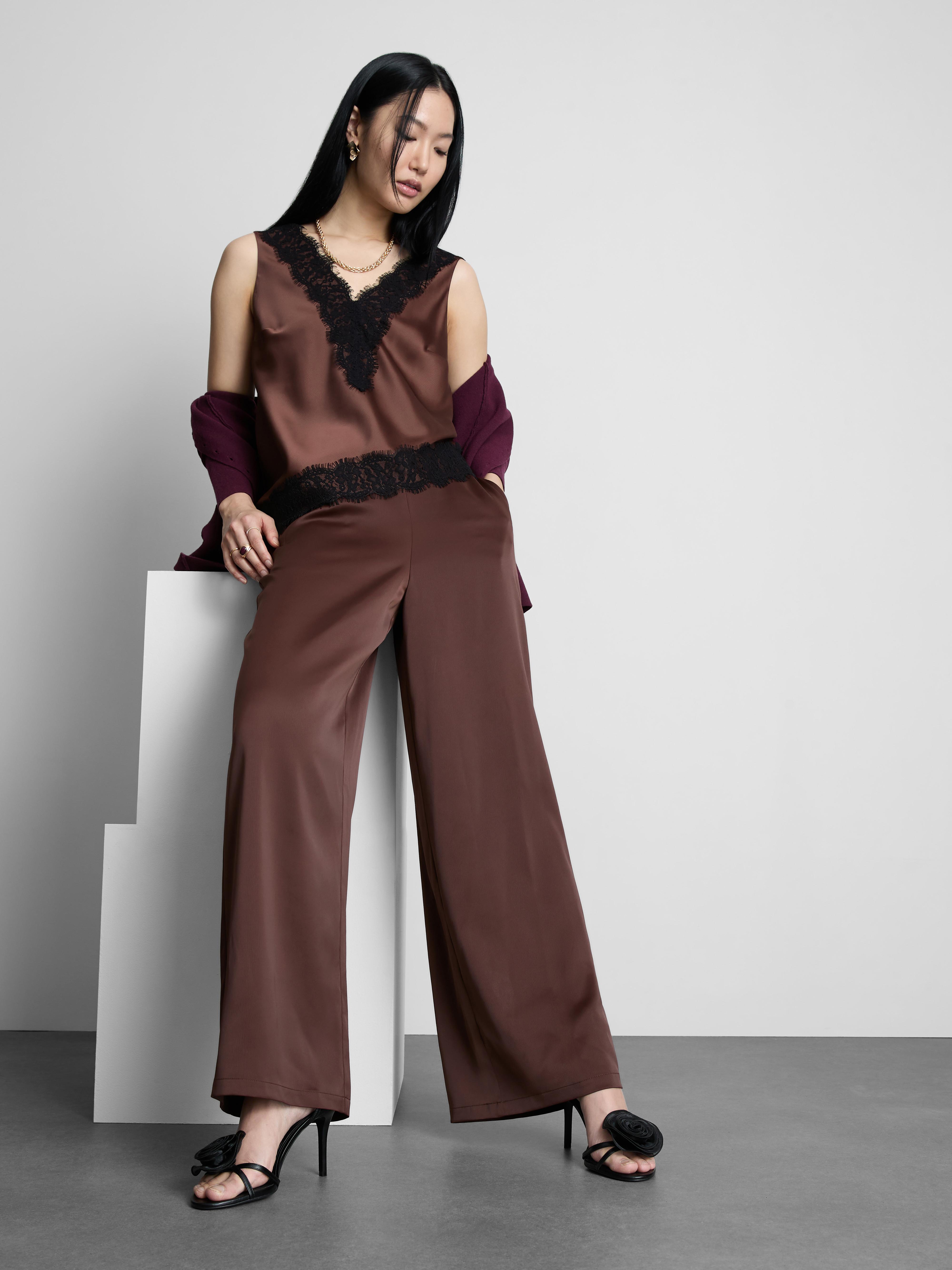 The Edit Asymmetric Satin Cami Top