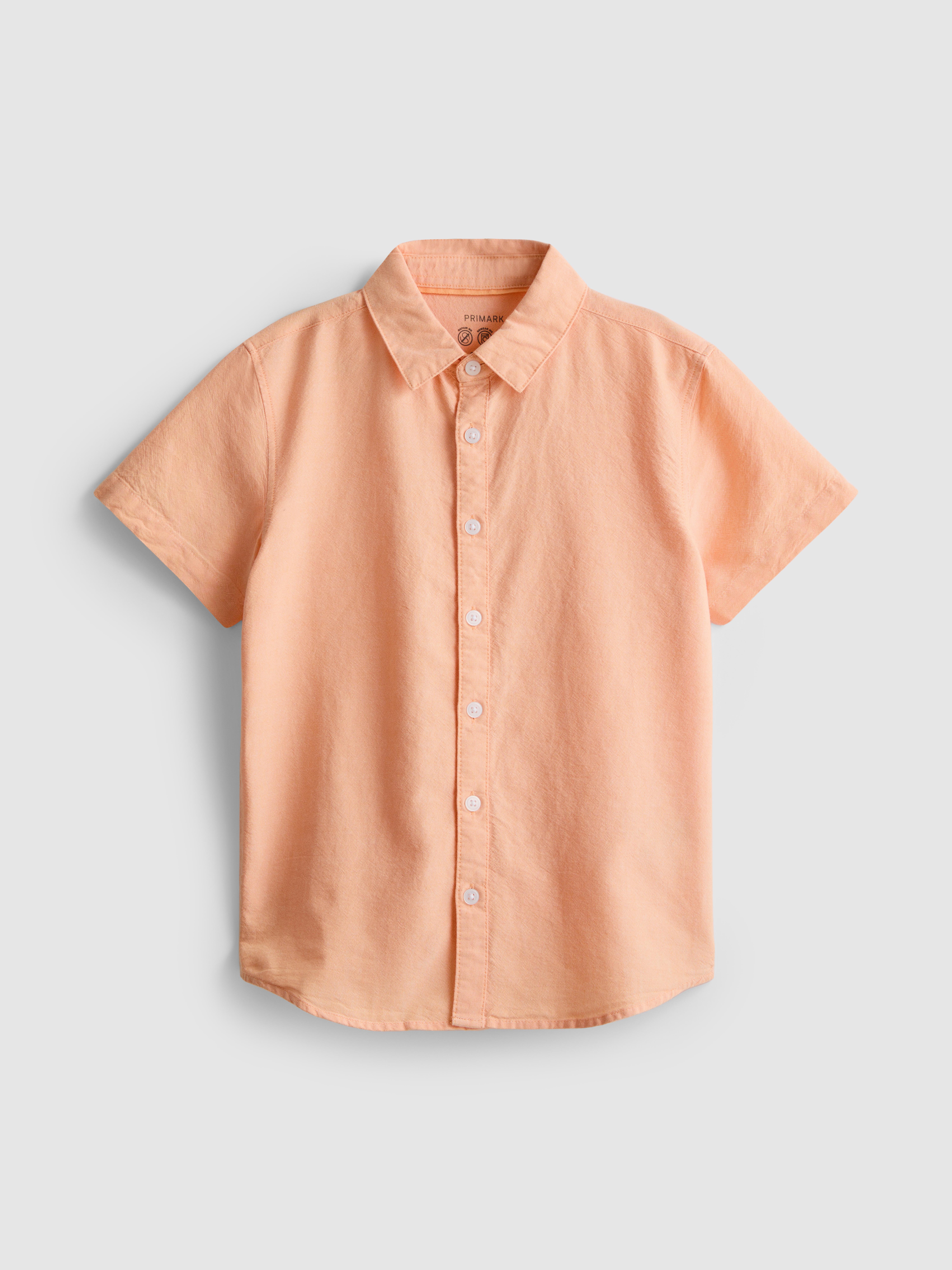 7-15yrs | Short Sleeve Oxford Shirt Orange