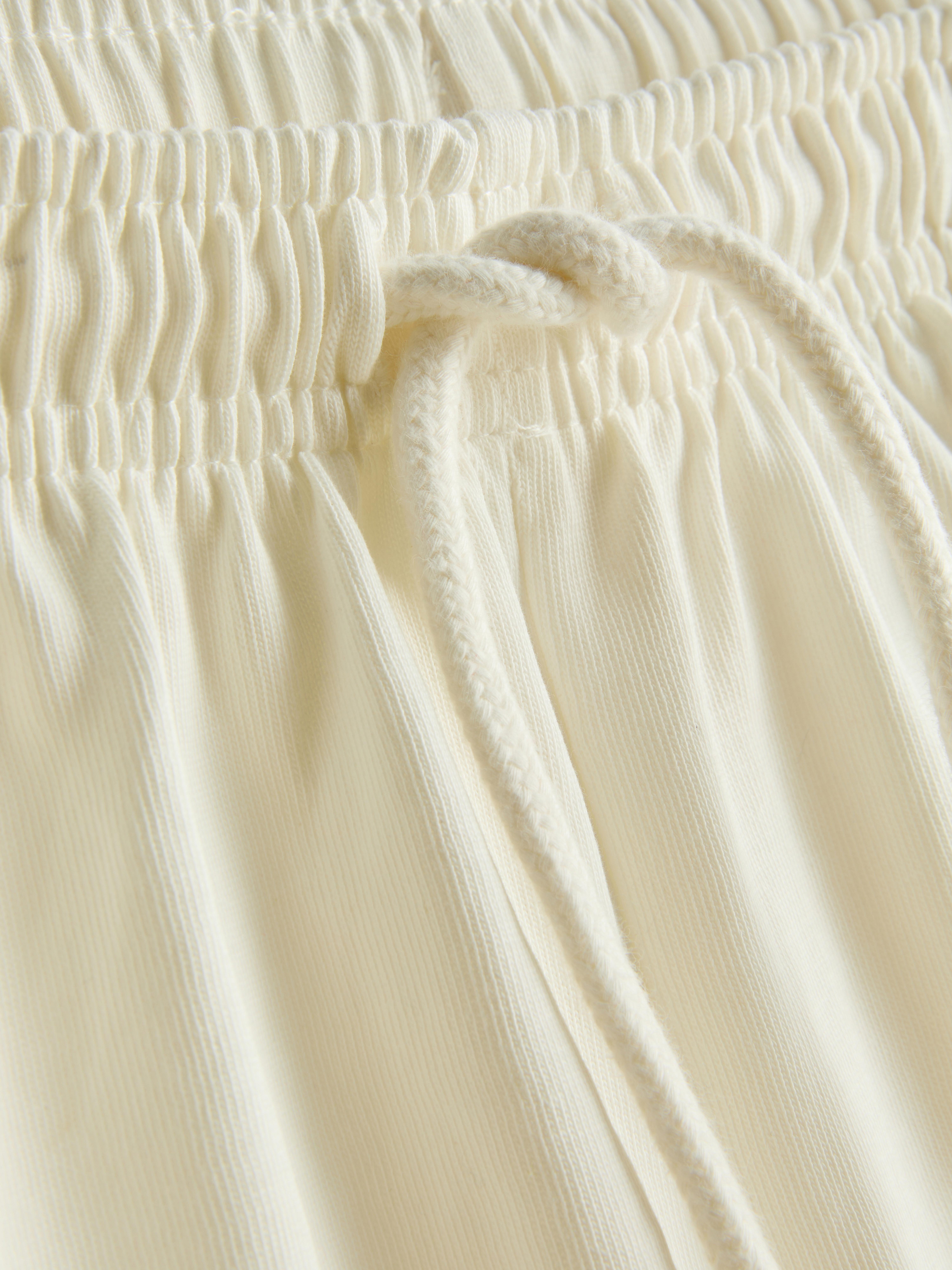 Women's Ivory Pure Cotton Shorts