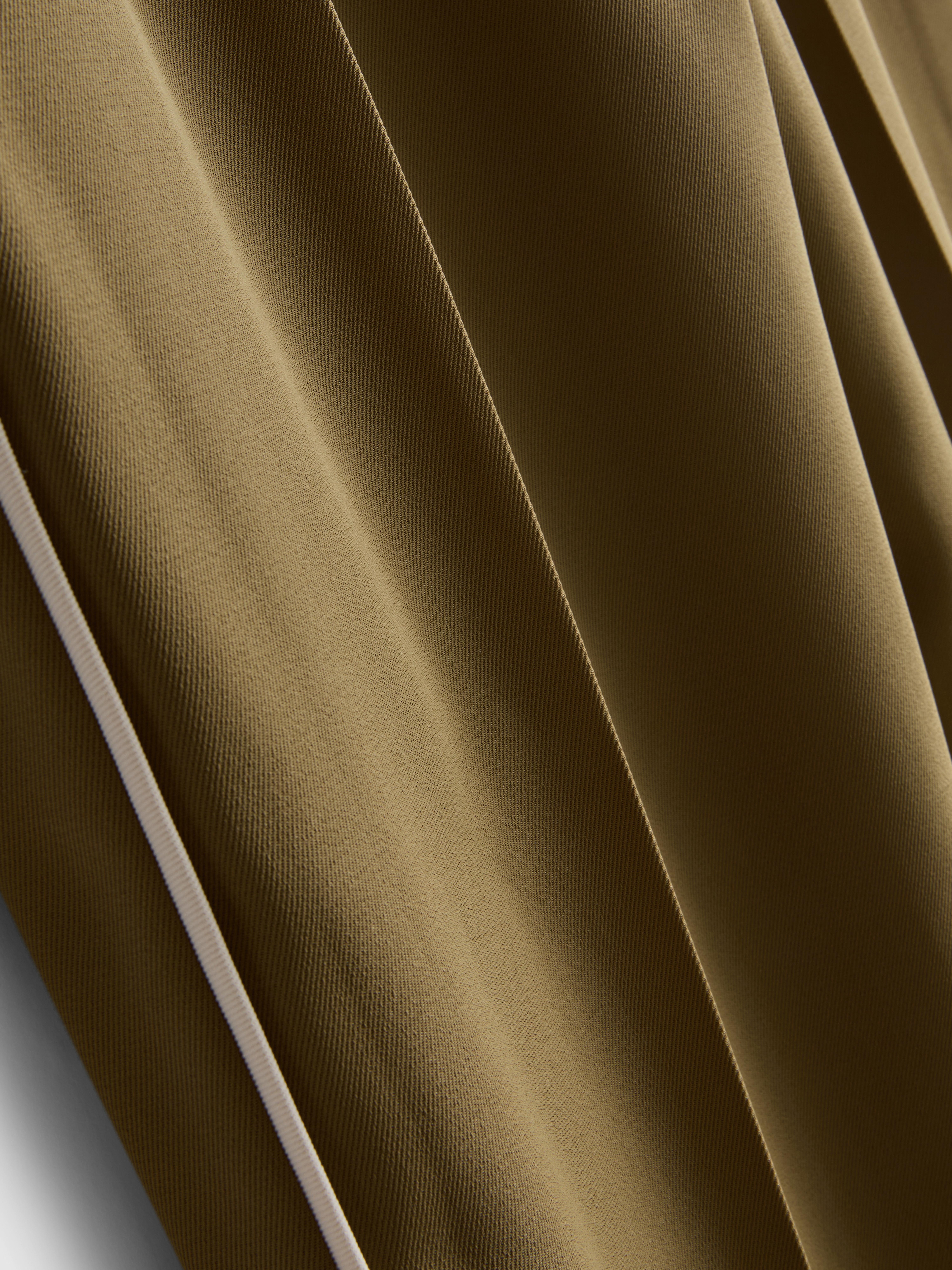 Women's Olive Wide-Leg Side-Stripe Pants