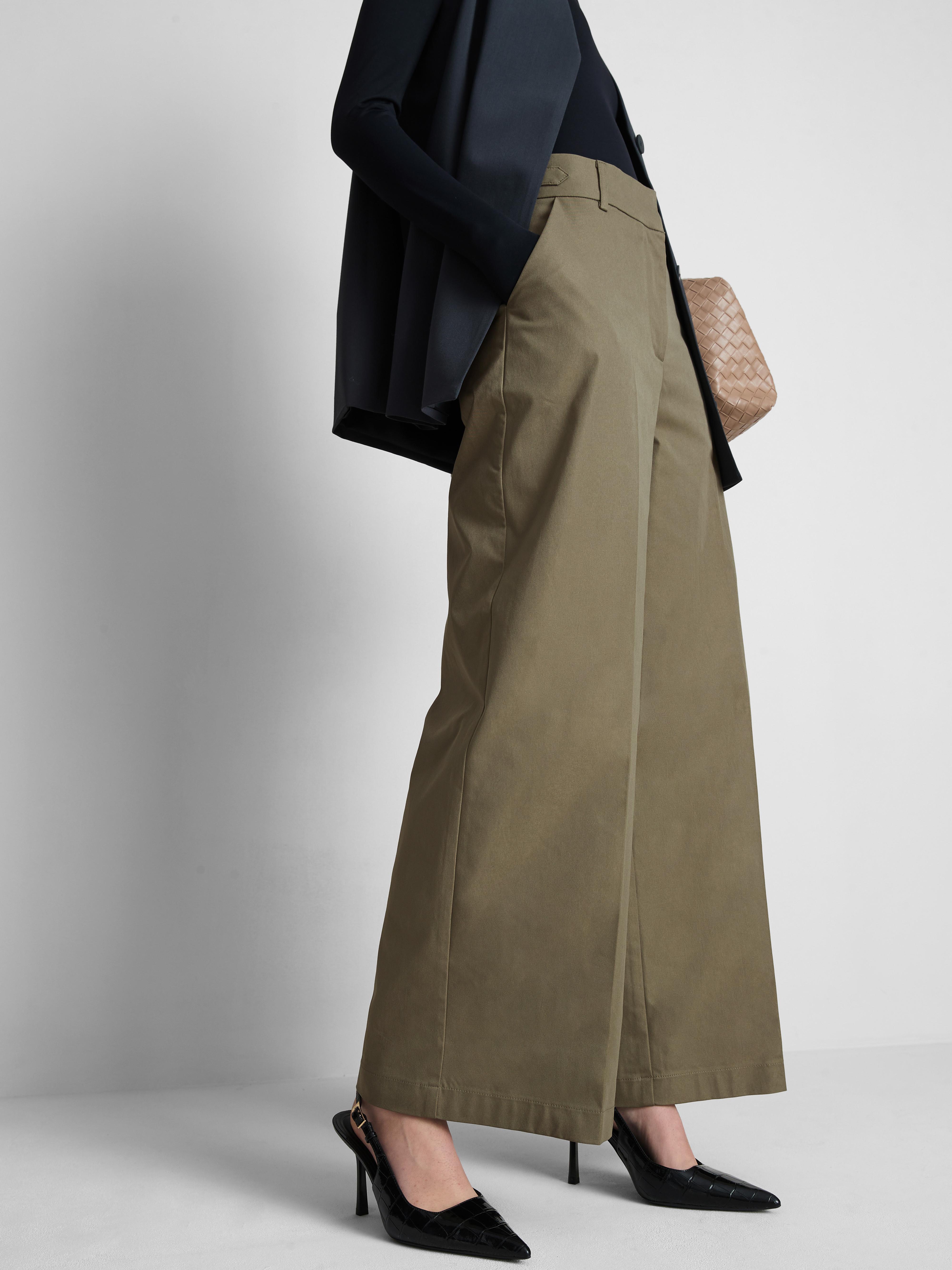 Wide Leg Pleated Belt Detail Pants