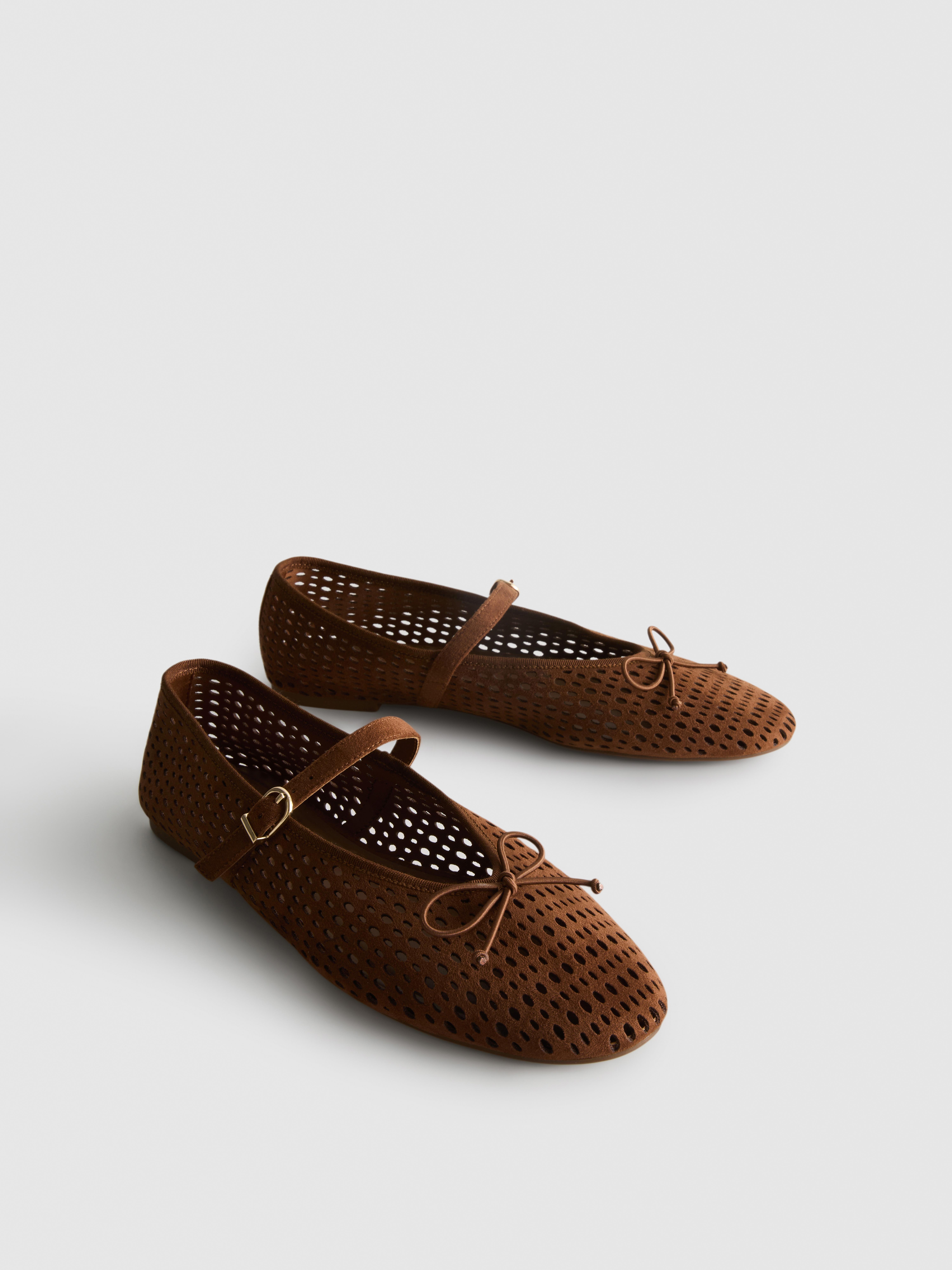 Lasercut Mary Jane Ballet Flats