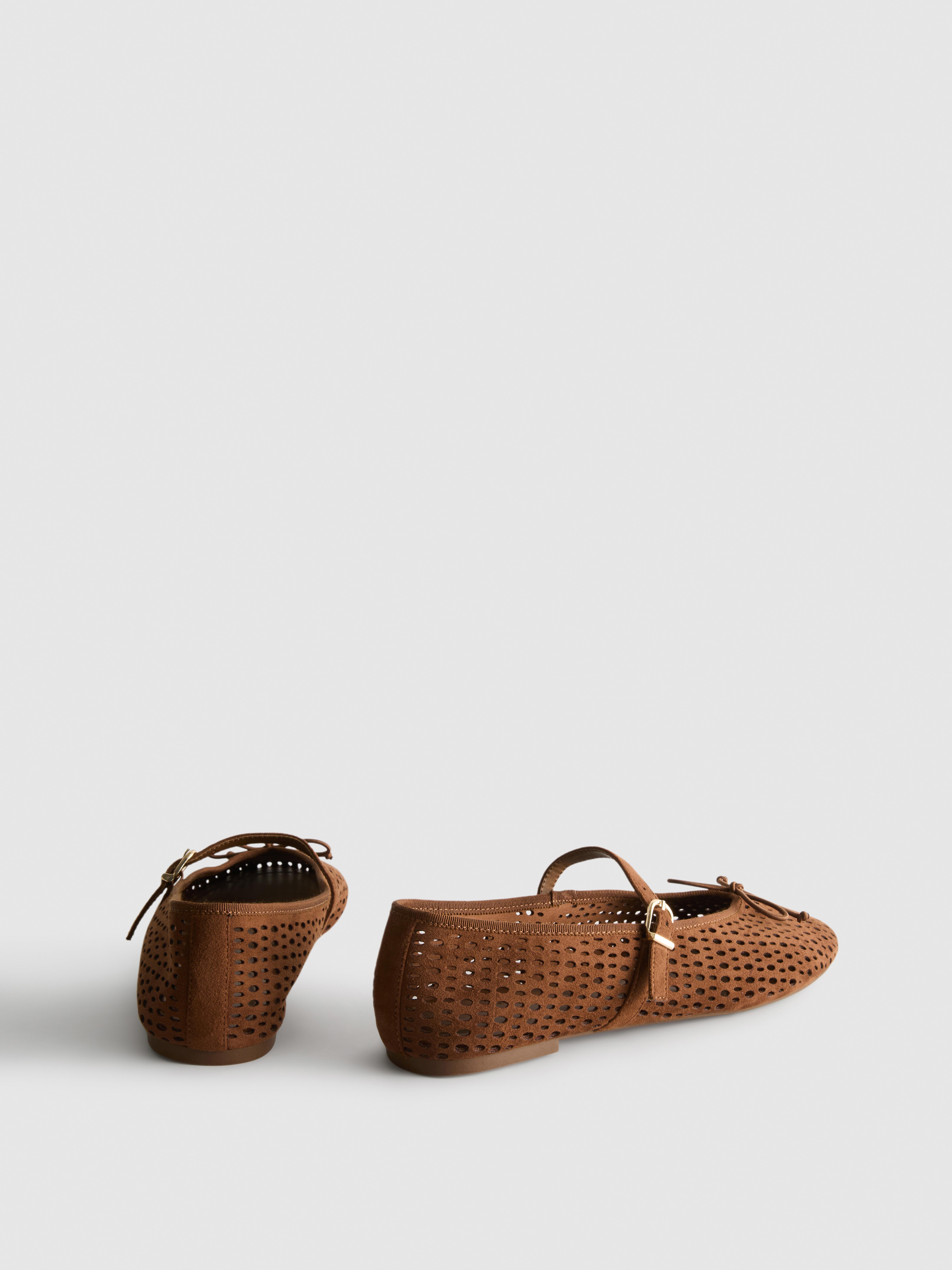 Lasercut Mary Jane Ballet Flats