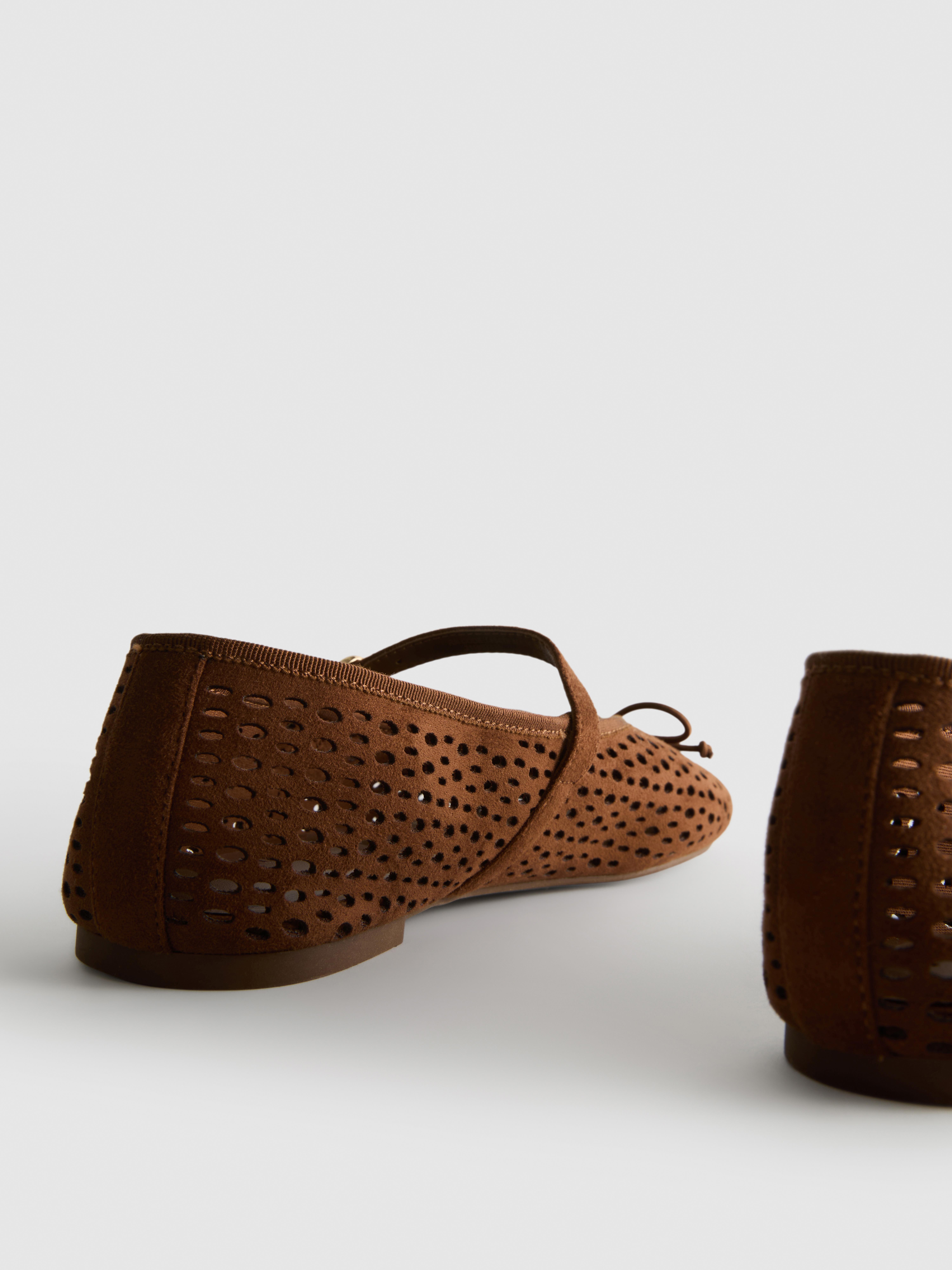 Lasercut Mary Jane Ballet Flats