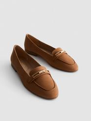 Womens Sand Wide Fit Low Vamp Loafers Primark