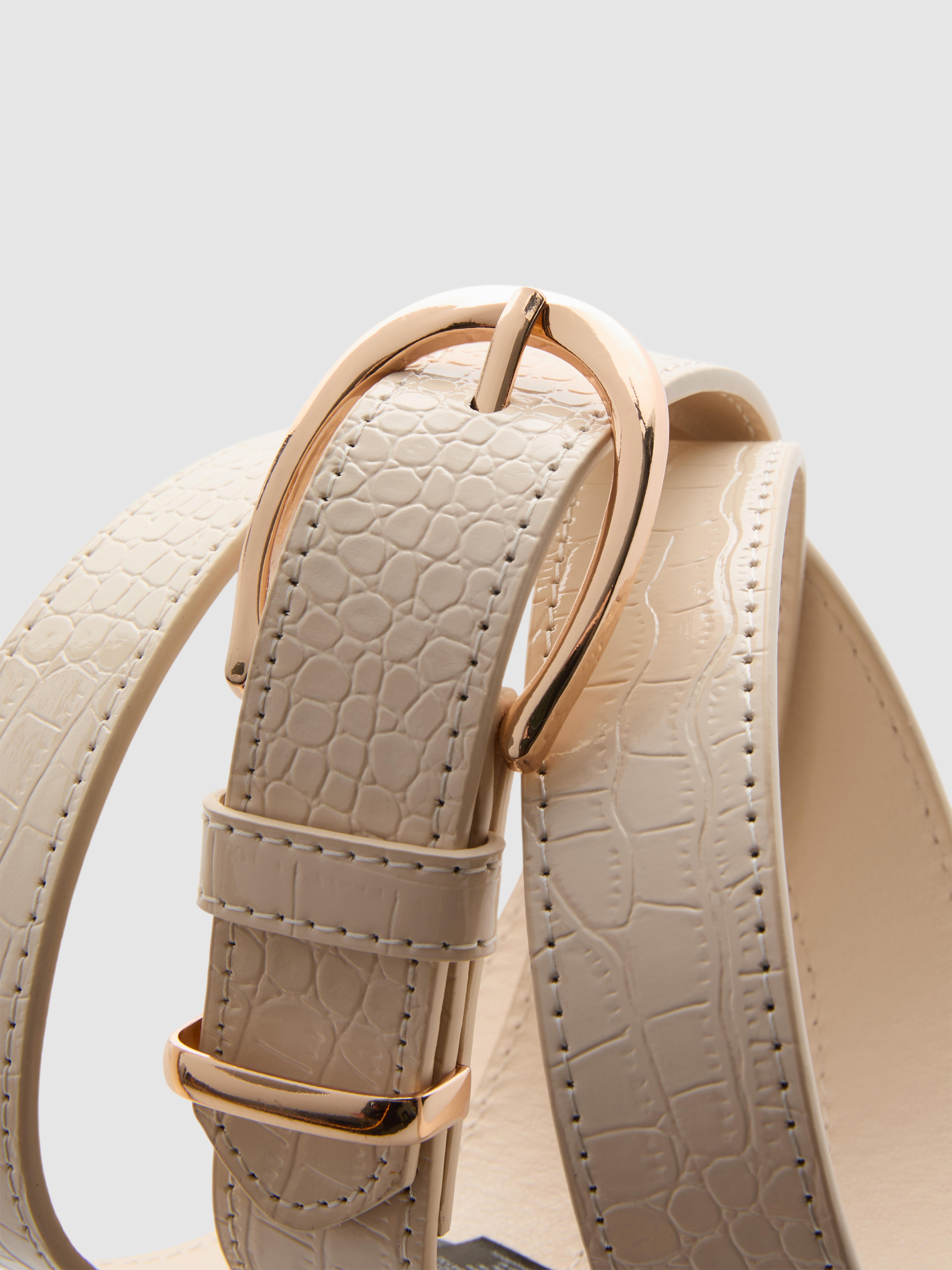 Faux Leather Textured Belt