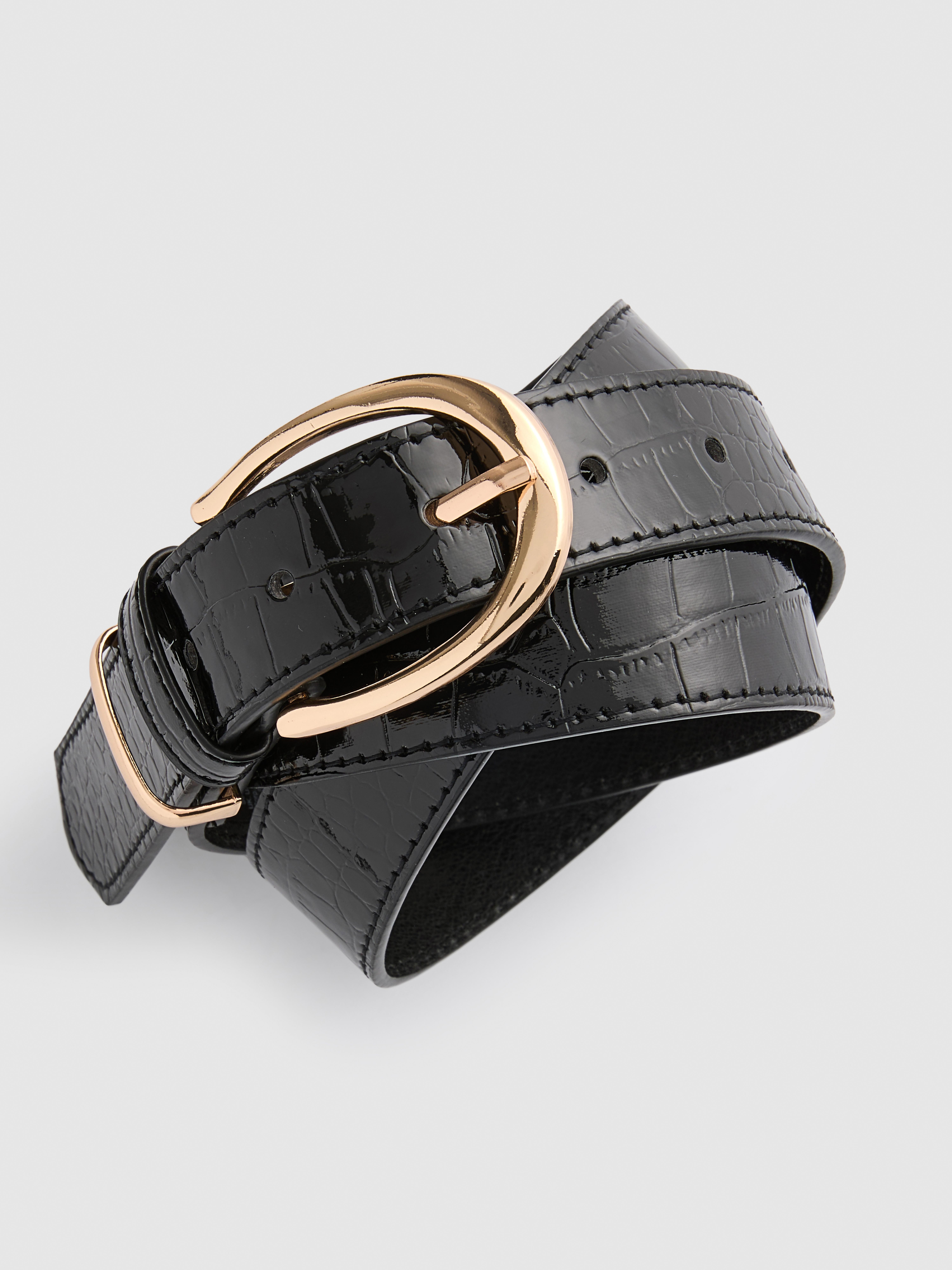 Faux Leather Textured Belt