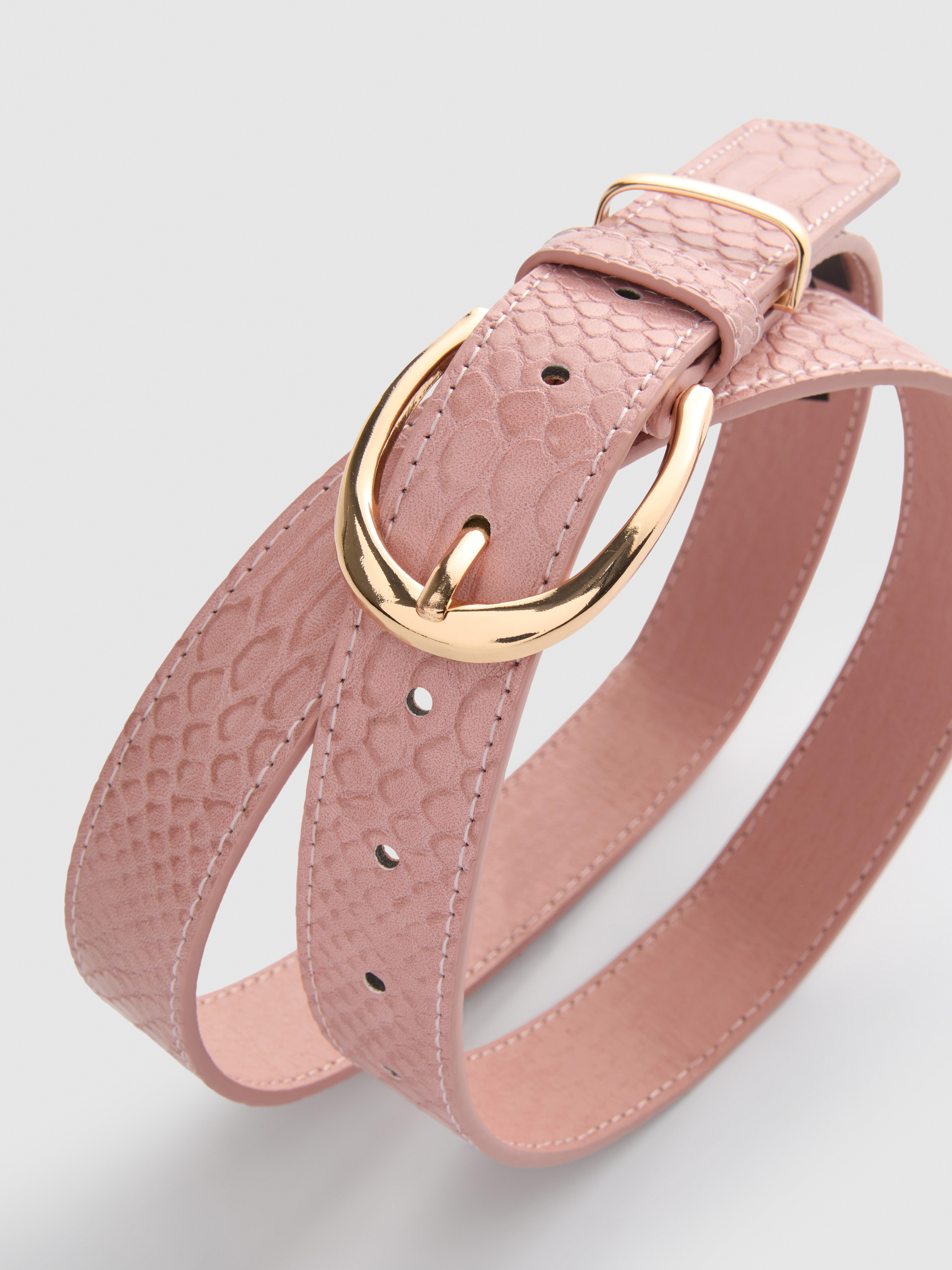 Faux Leather Textured Belt