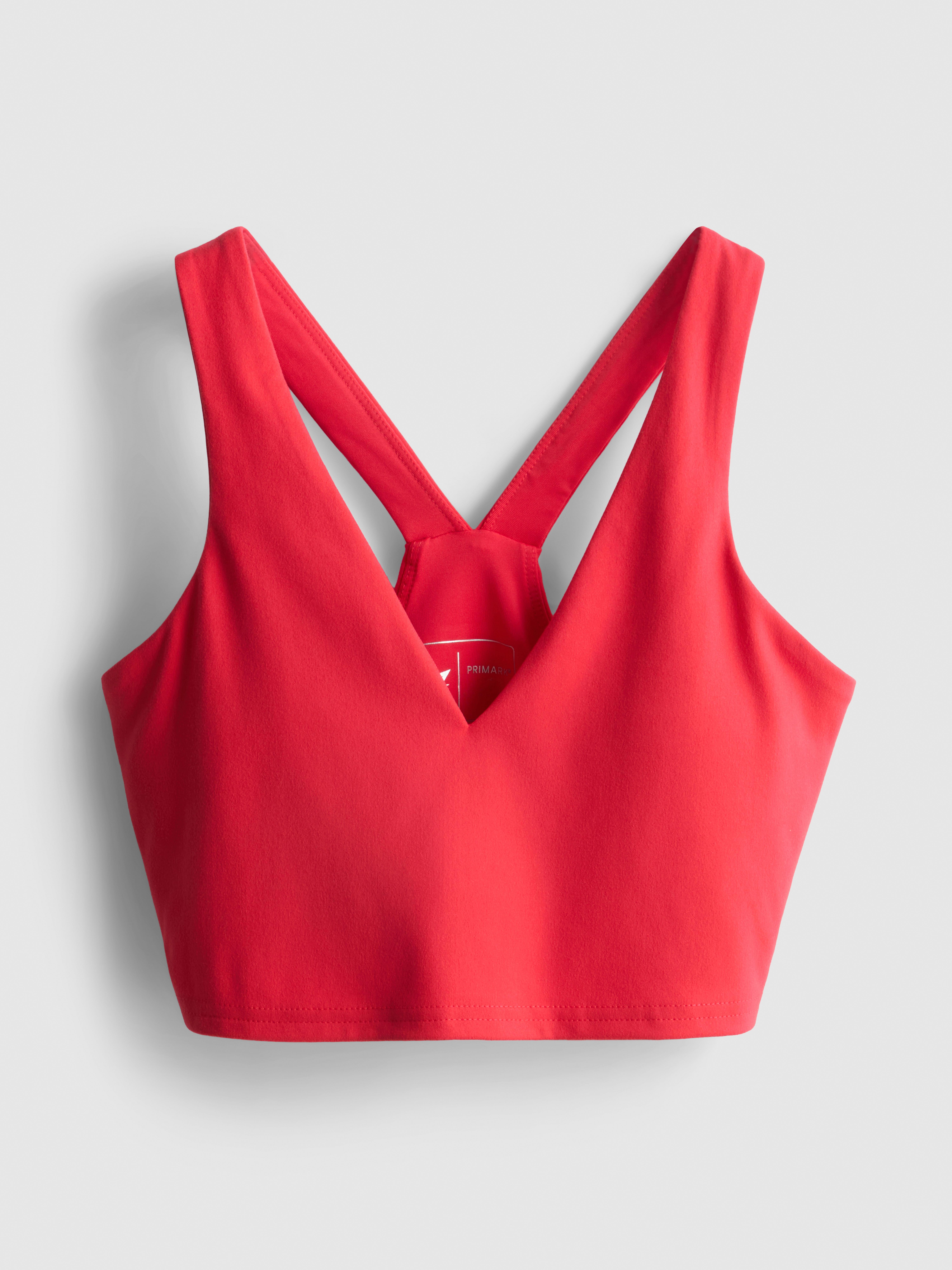 Bauchfreies Active-Top mit V-Ausschnitt und Racerback