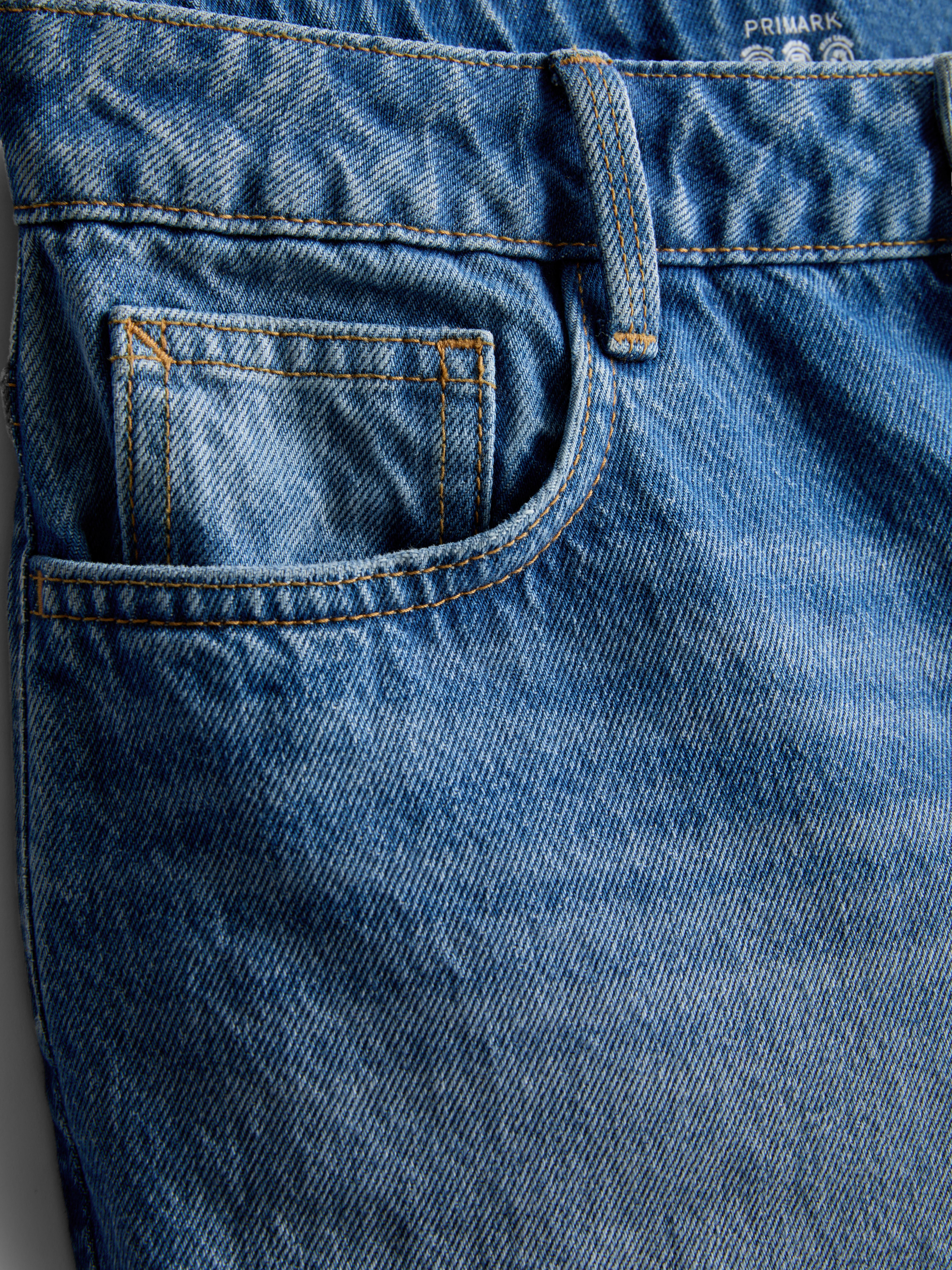 Cotton Denim Raw Hem Shorts