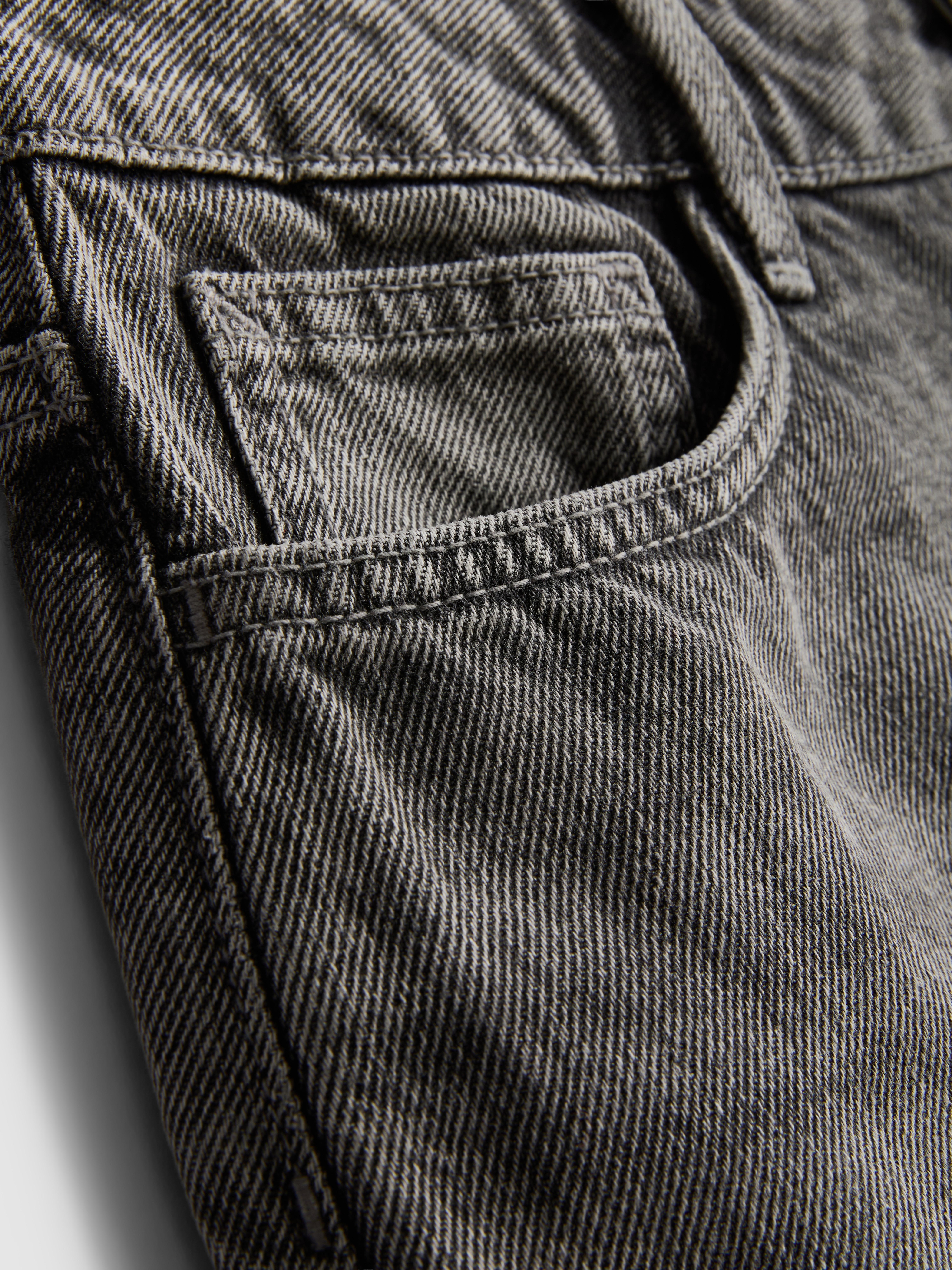 Cotton Denim Raw Hem Shorts