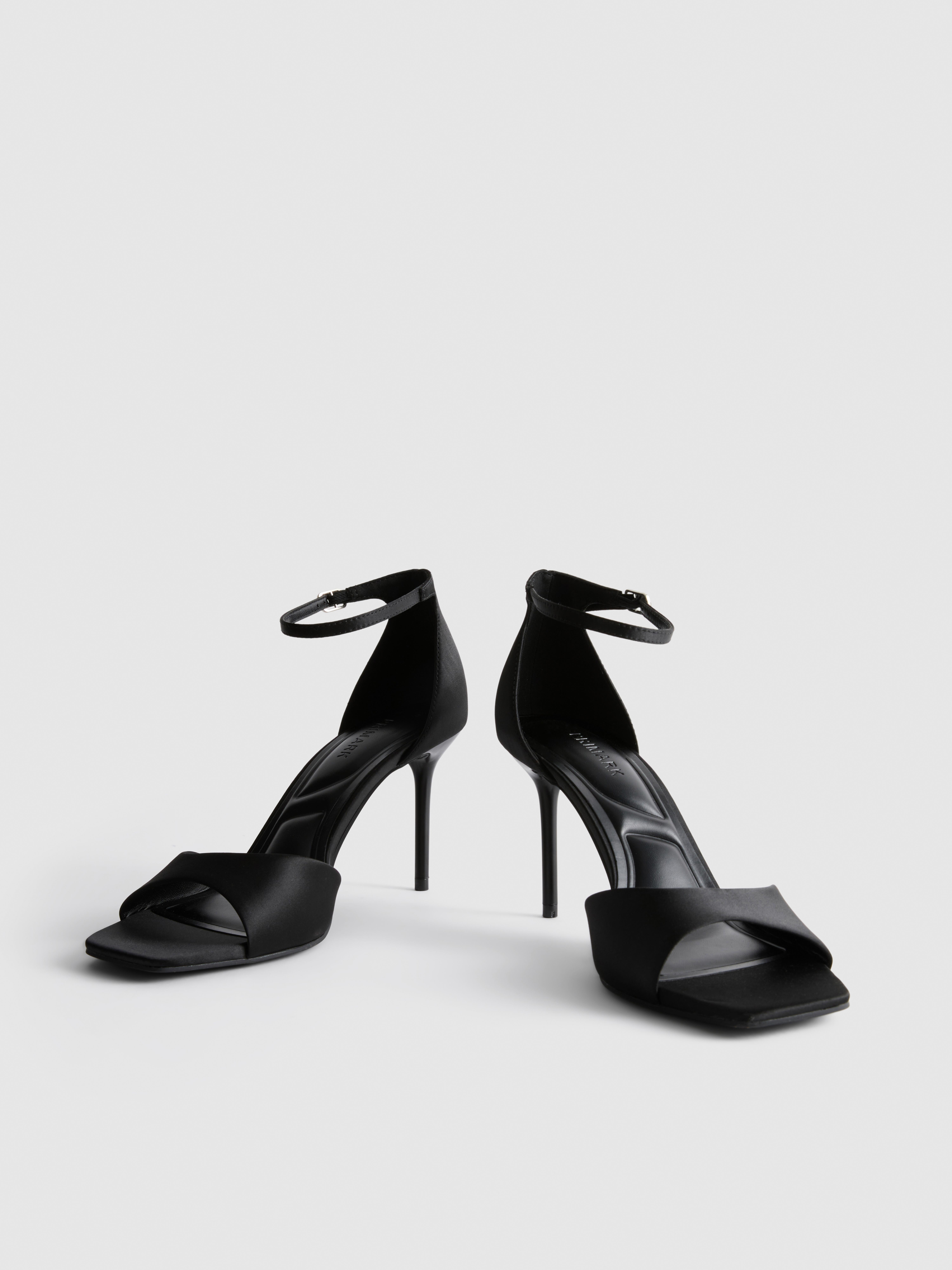 Satin Stiletto Sandals